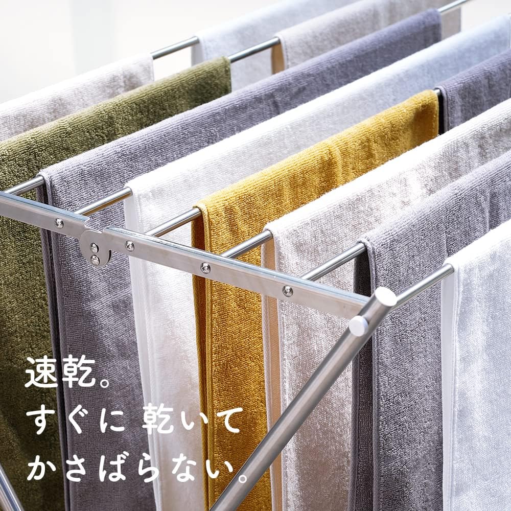 Detalle de タオルファクトリーラボ デイリー フェイスタオル5枚セット 綿100%・約34×80cm、薄手速乾のグレー