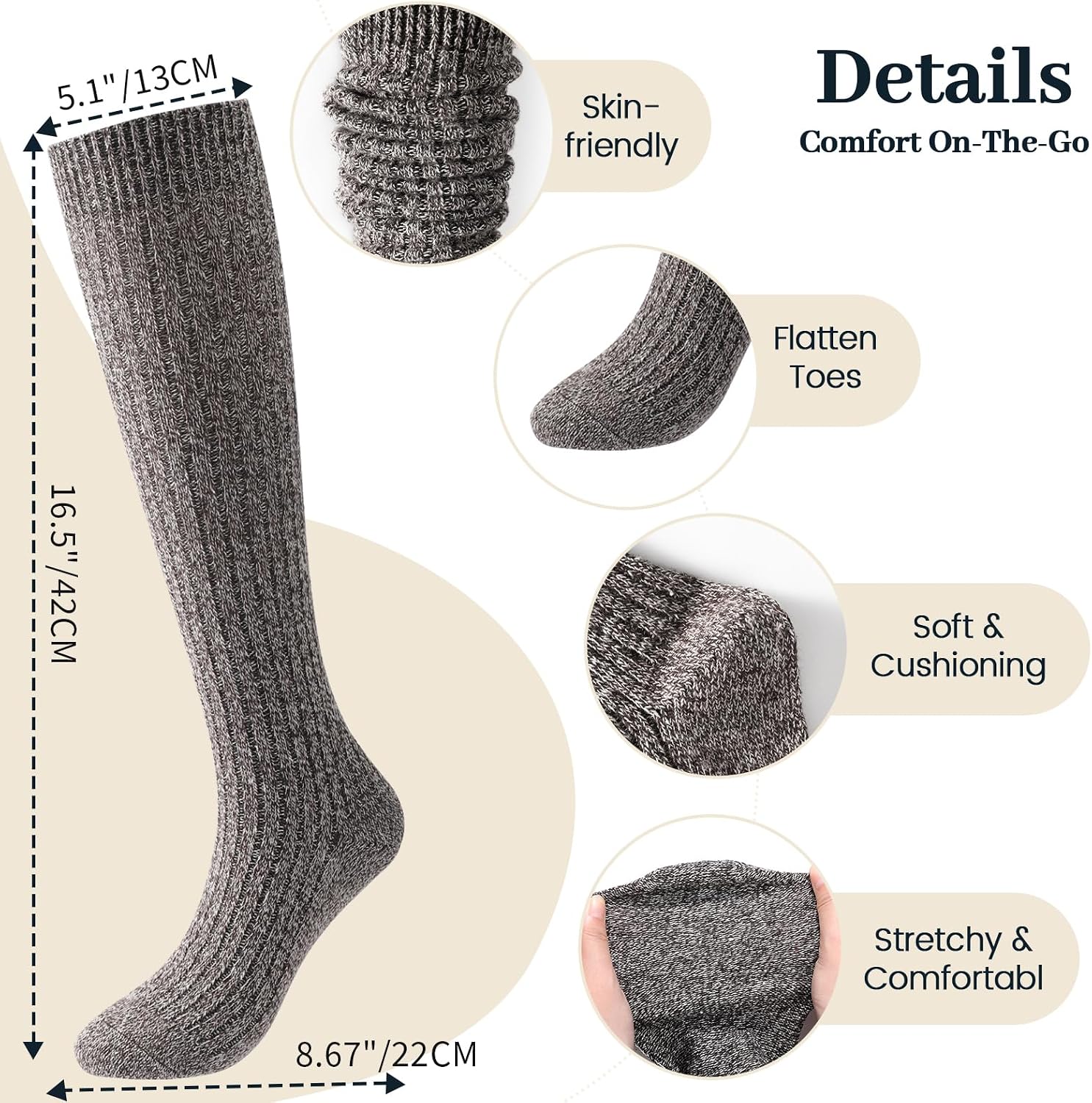 Thumbnail 4 de Pleneal 3-Pair Slouch Scrunch Socks