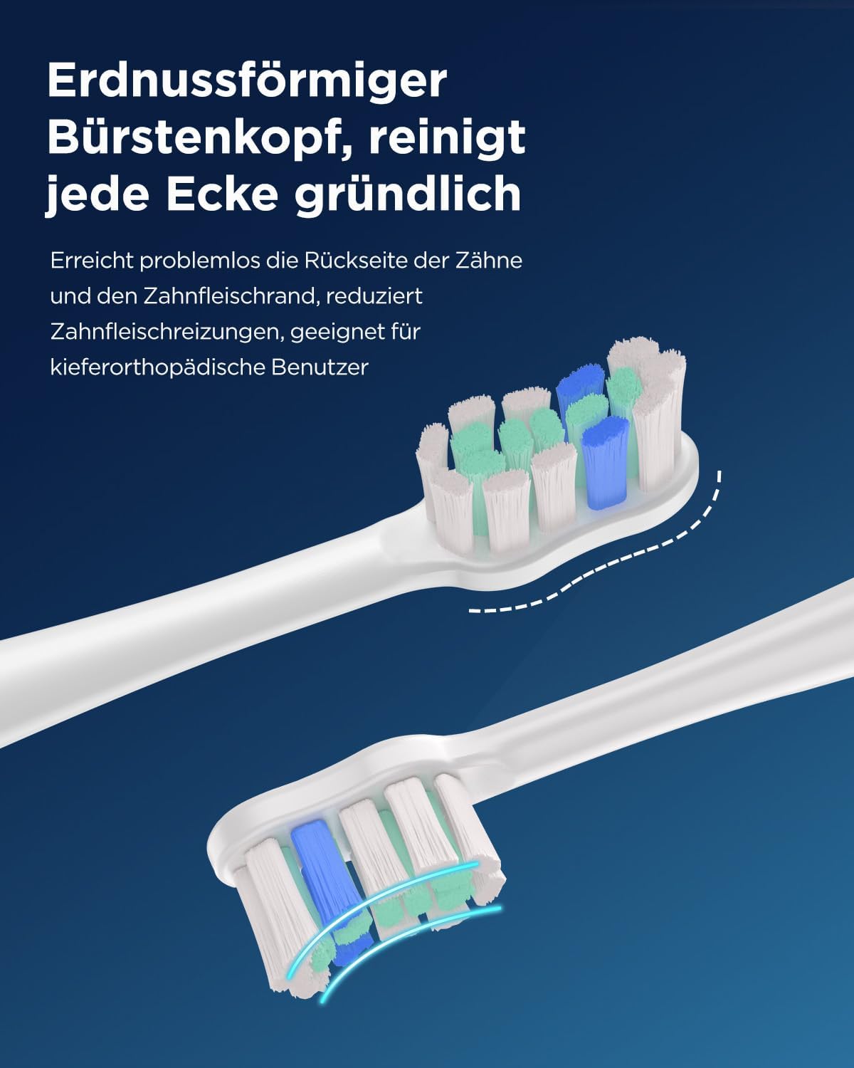 Thumbnail 4 de YTEATH PRO elektrische Schallzahnbürste für Erwachsene & Kinder – 5 Putzmodi, 3 Intensitätsstufen, Timer & 8 Ersatzbürstenköpfe