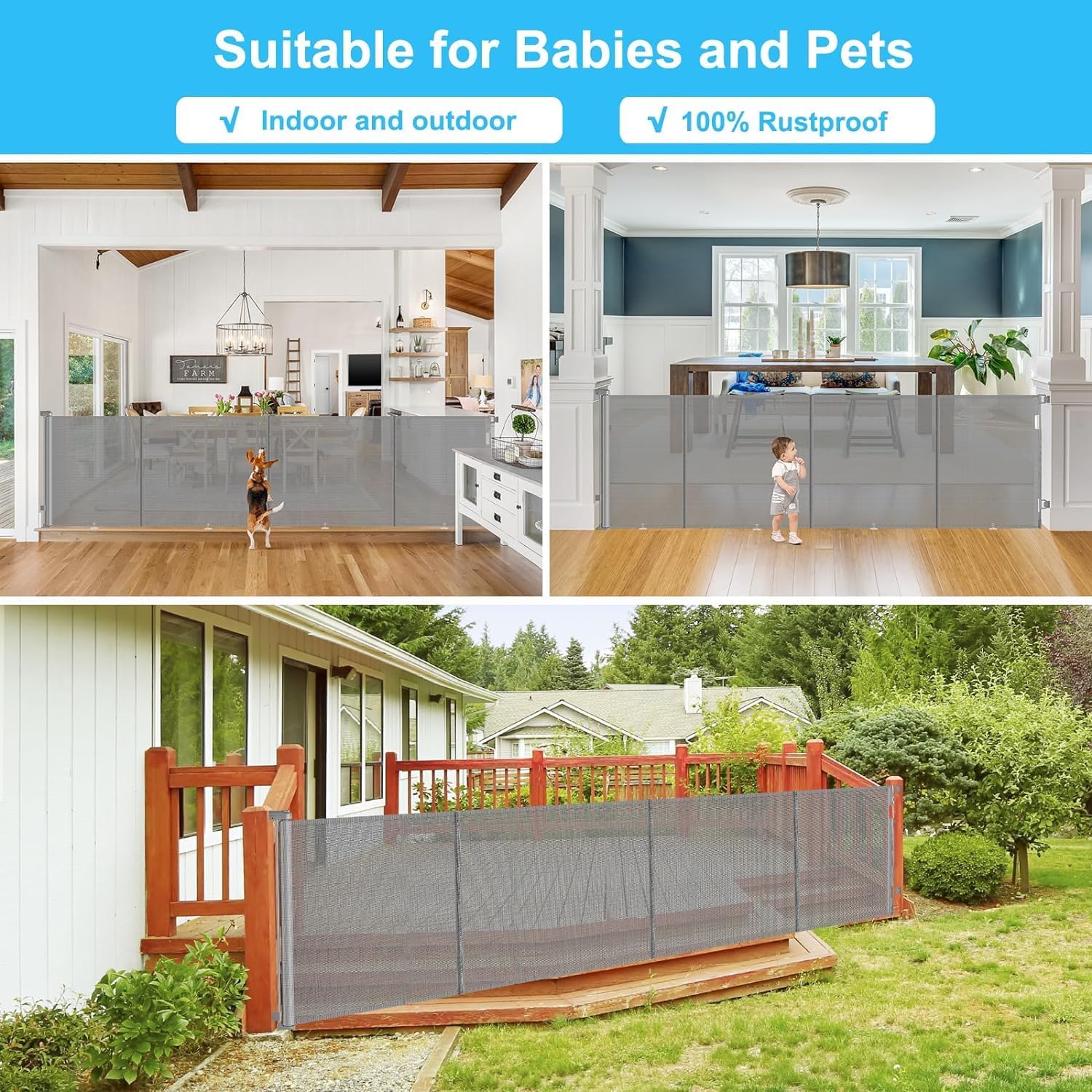 Thumbnail 6 de Wodondog Retractable Stair Gate 5m 👶
