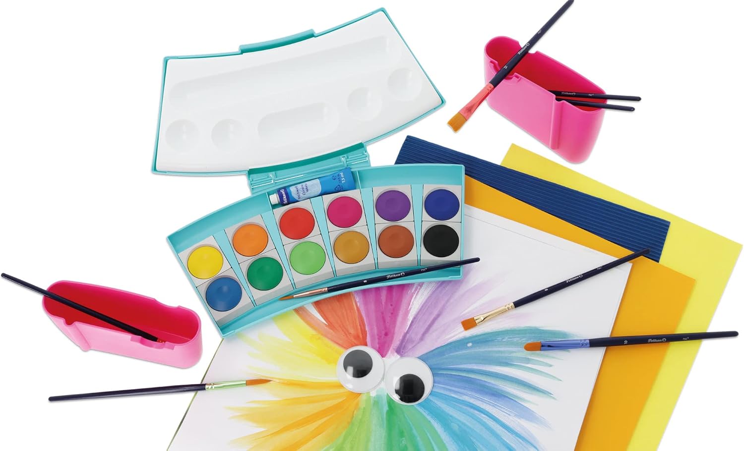 Thumbnail 6 de Pelikan Premium Schulpinsel-Set mit 8 Pinseln – Haar- und Borsten-Pinseln im praktischen Etui