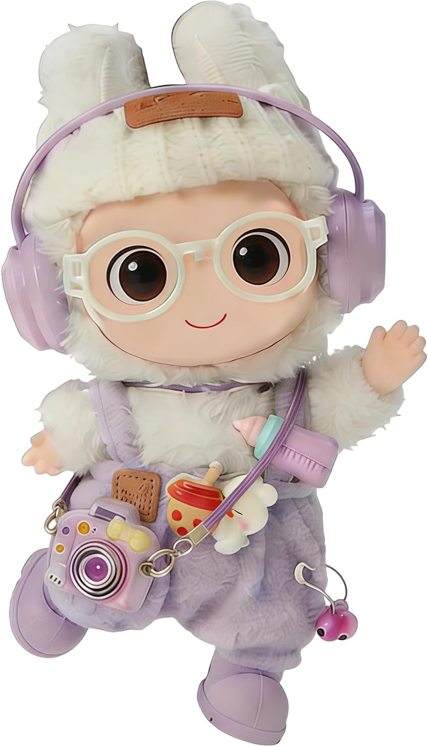 Thumbnail 6 de (2 Pack) Clothes for LABUBU 17cm Doll — 6-Piece Crochet Accessory Set (Heart Sweater + Hat + Bag)