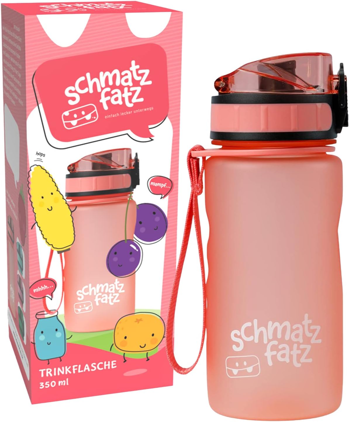 Detalle de Klarstein Sport-Wasserflasche Koralle 350 ml