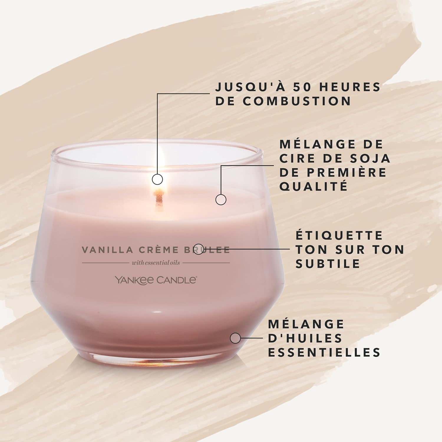 Thumbnail 3 de Yankee Candle Studio Bougie parfumée Crème Brûlée à la Vanille – Bougie moyenne 284 g, 35–50 h