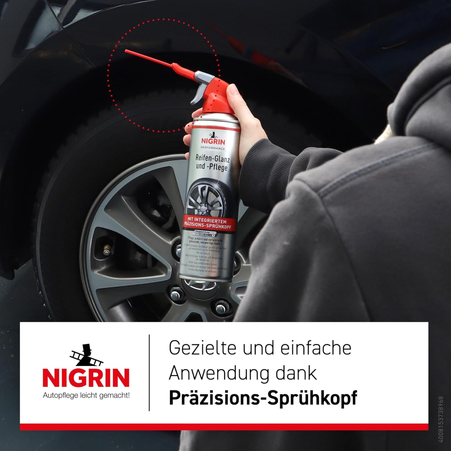 Thumbnail 4 de Nigrin Performance Reifen-Glanz und –Pflege, 500 ml – Schutz, Glanz und Pflege für Autoreifen