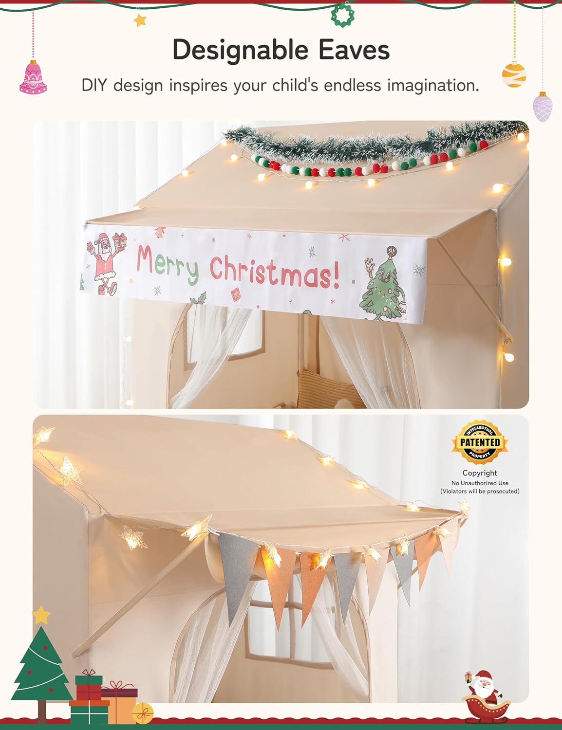 Detalle de Besrey Tenda per Bambini 120×90×130 cm ⛺