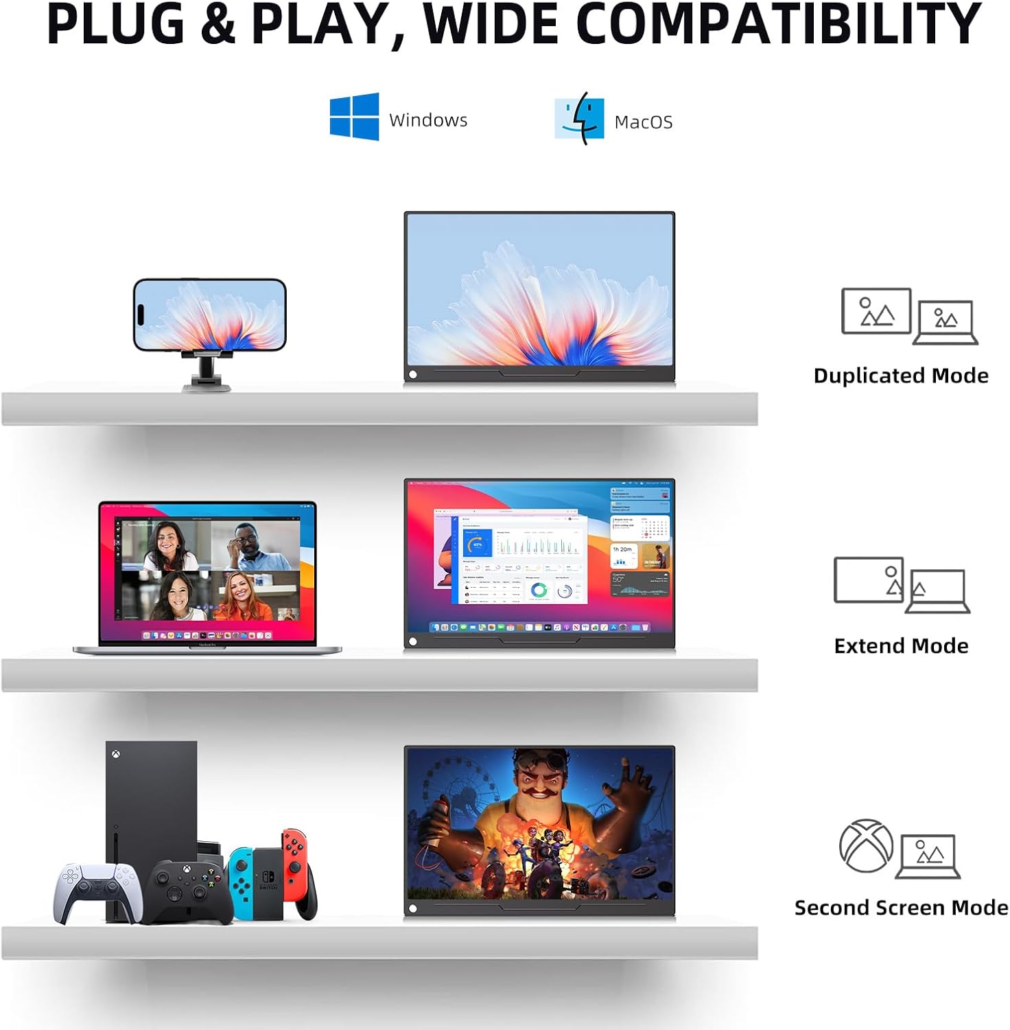 Thumbnail 6 de UPERFECT Portable Monitor 15.6-inch FHD display