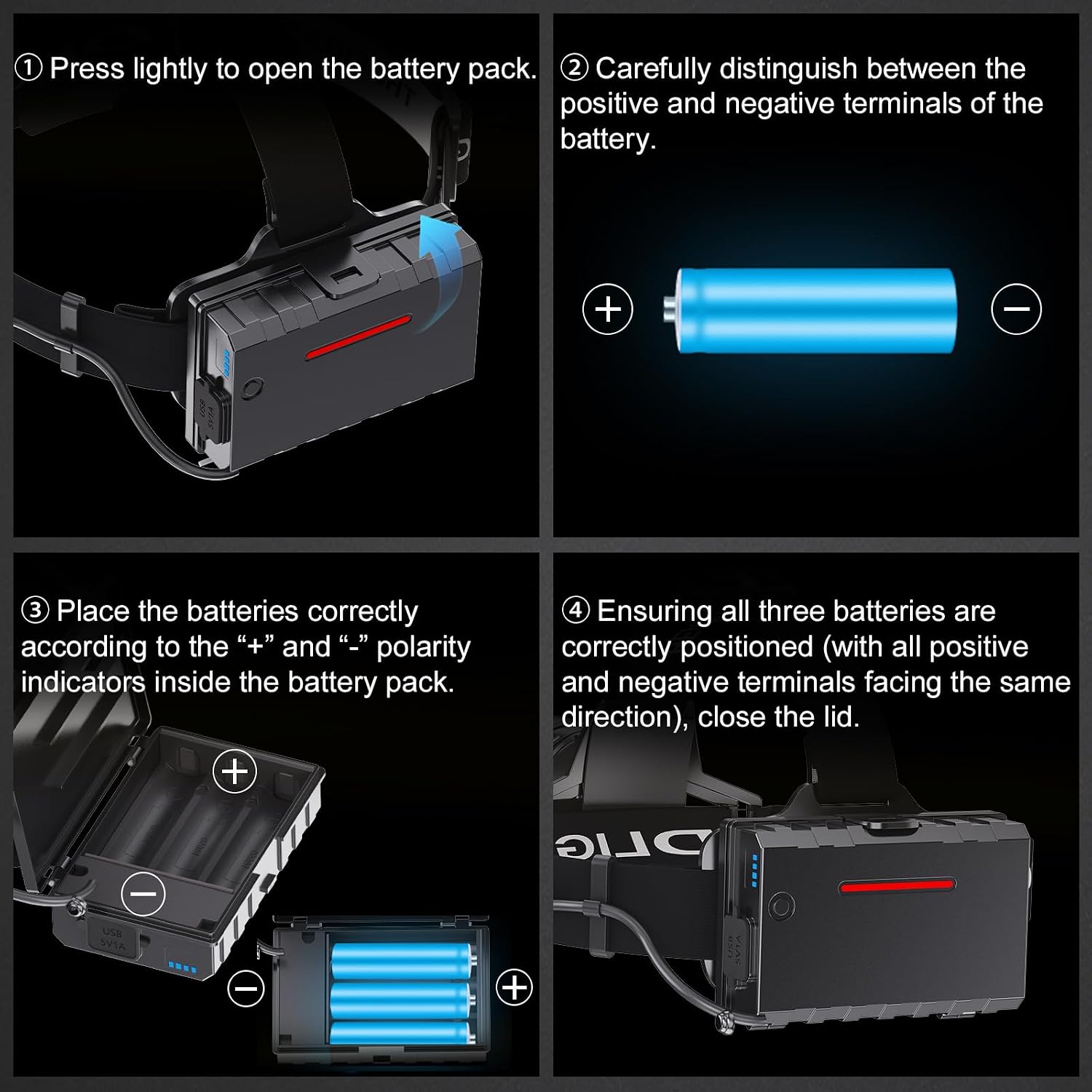 Thumbnail 6 de ET Head Torch Rechargeable 100000 lm headlamp 🔦