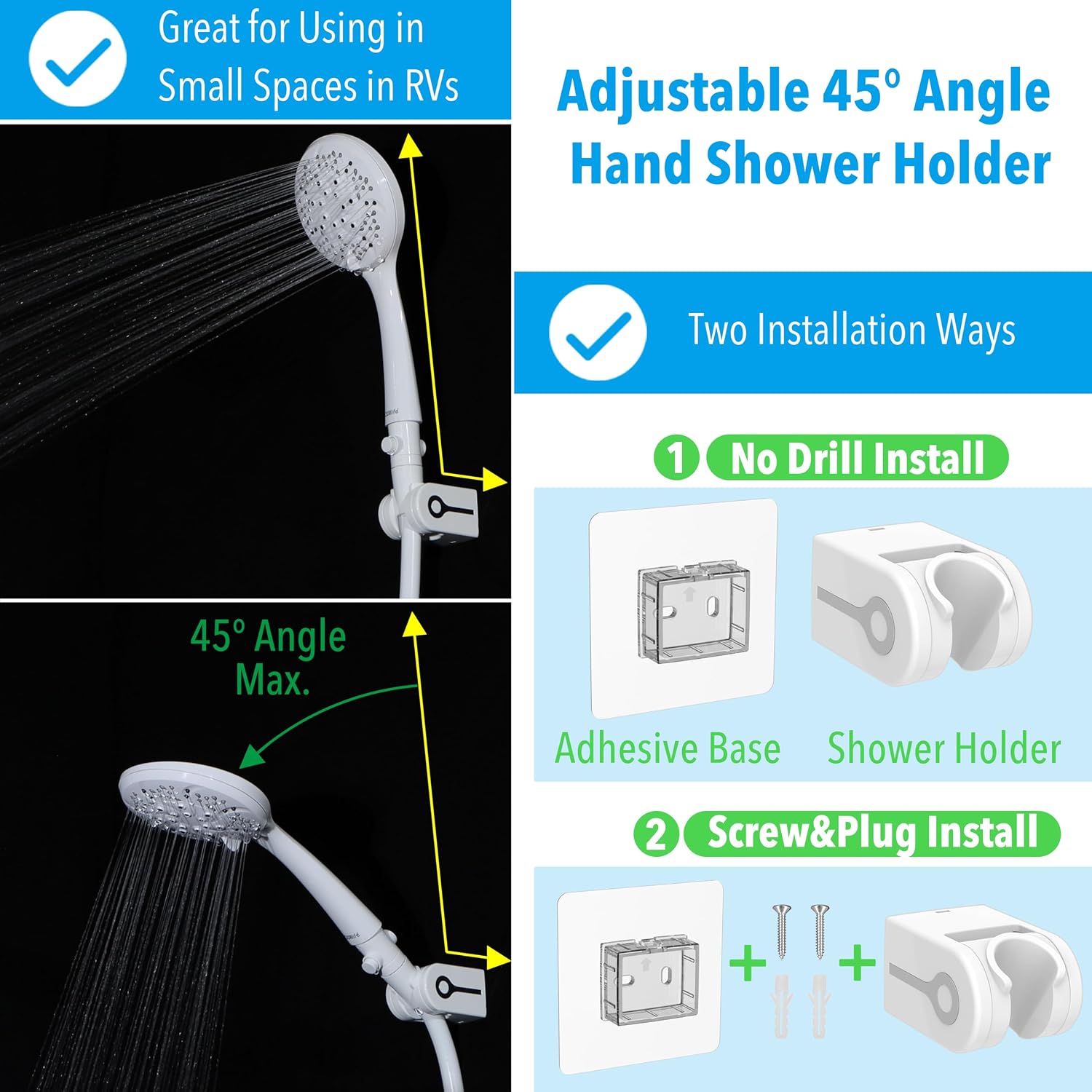 Thumbnail 4 de Awelife RV shower head, 60-inch hose