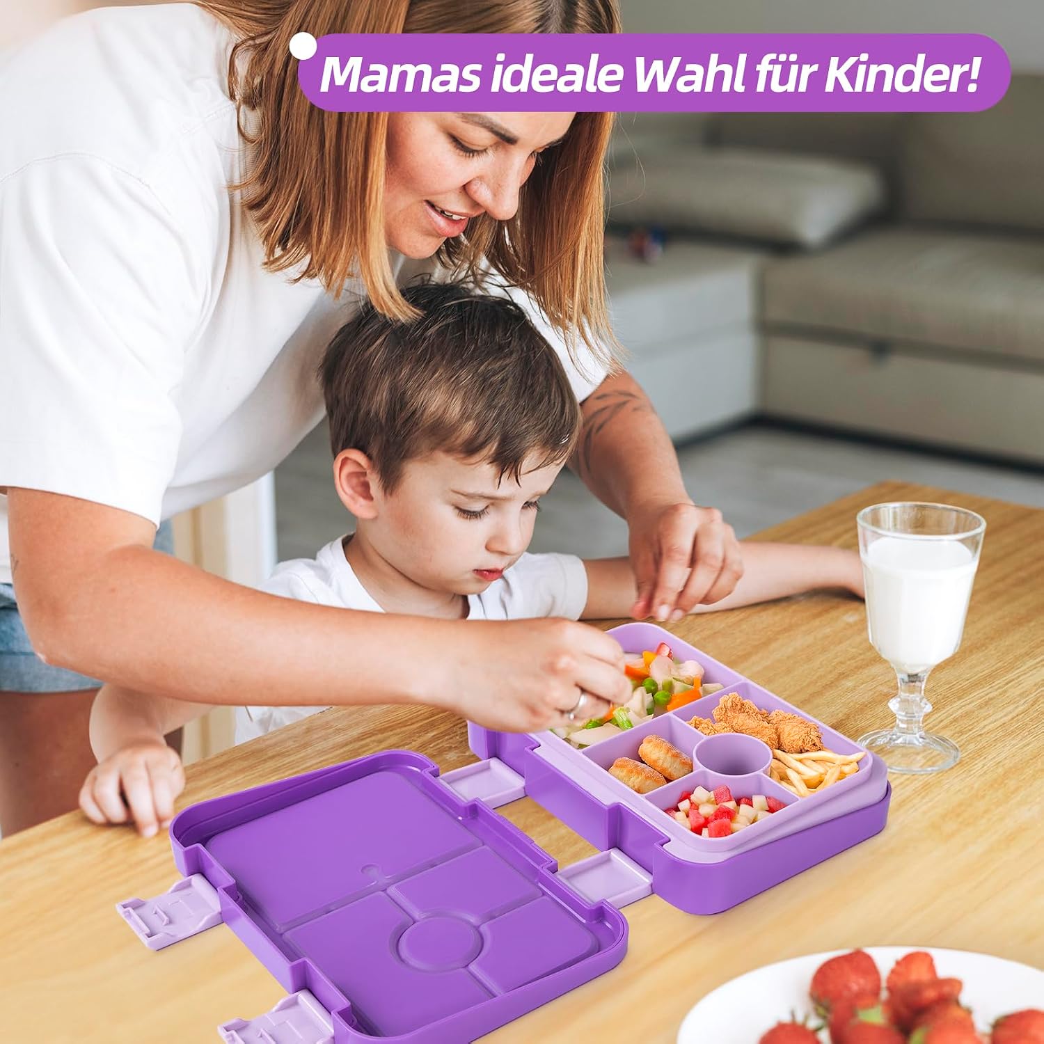 Thumbnail 6 de QCQHDU Brotdose Kinder 6 Fächer