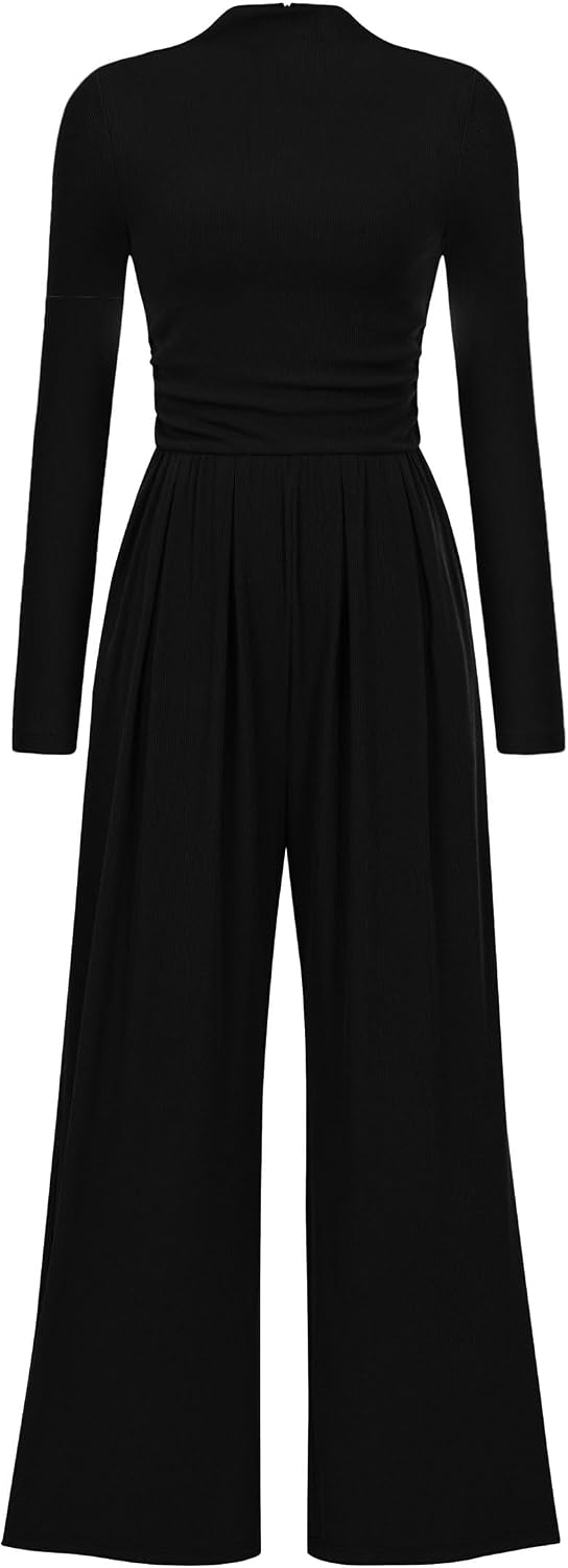 Detalle de PRETTYGARDEN Jumpsuits Mock Neck Long Sleeve 2026