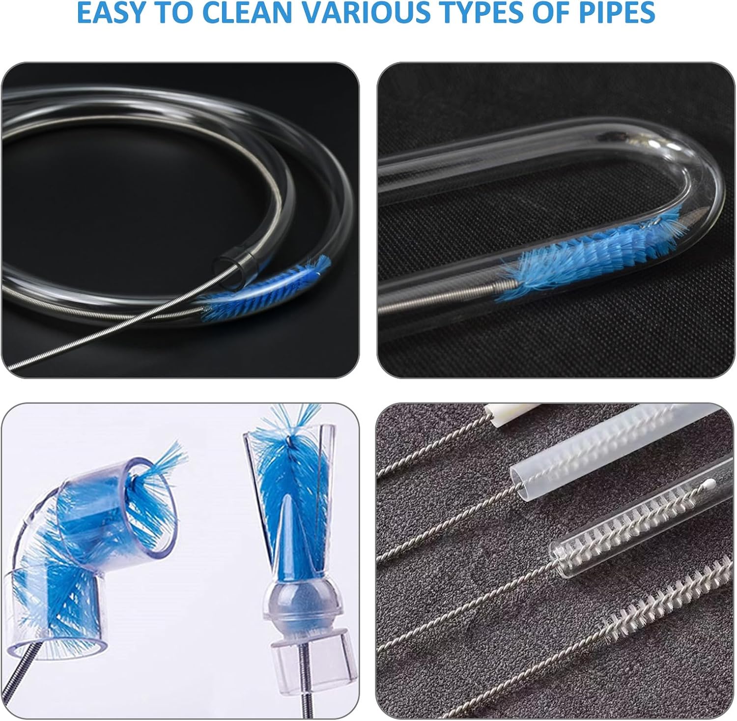 Detalle 2 de Drain Unblocker Tools 75 Inch Flexible Long Pipe Cleaner Brush Set (2 pack)