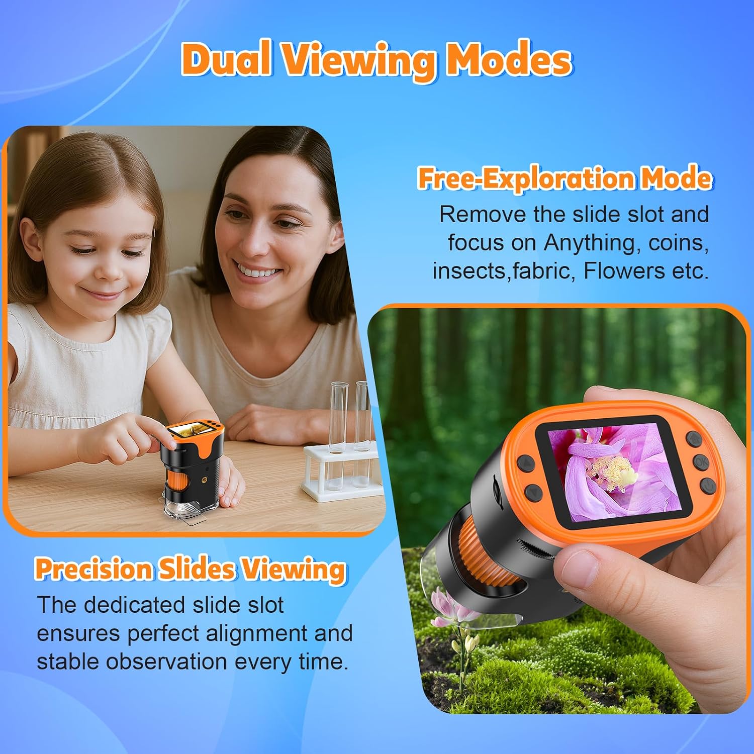Detalle 2 de 4K Digital Microscope for Kids 2-inch Screen