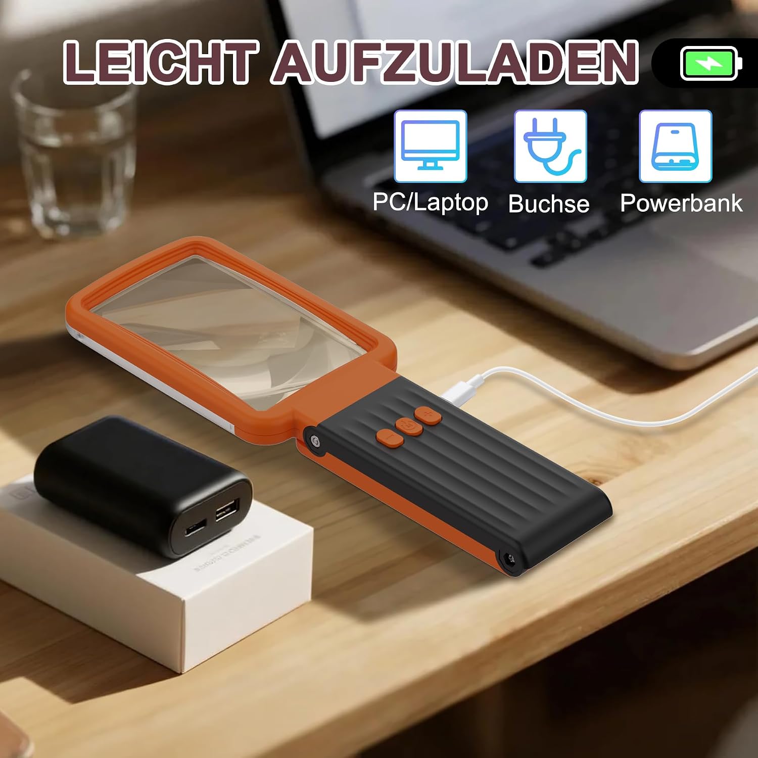 Detalle de Coteck 10X Lupe mit Licht, 3 Modi