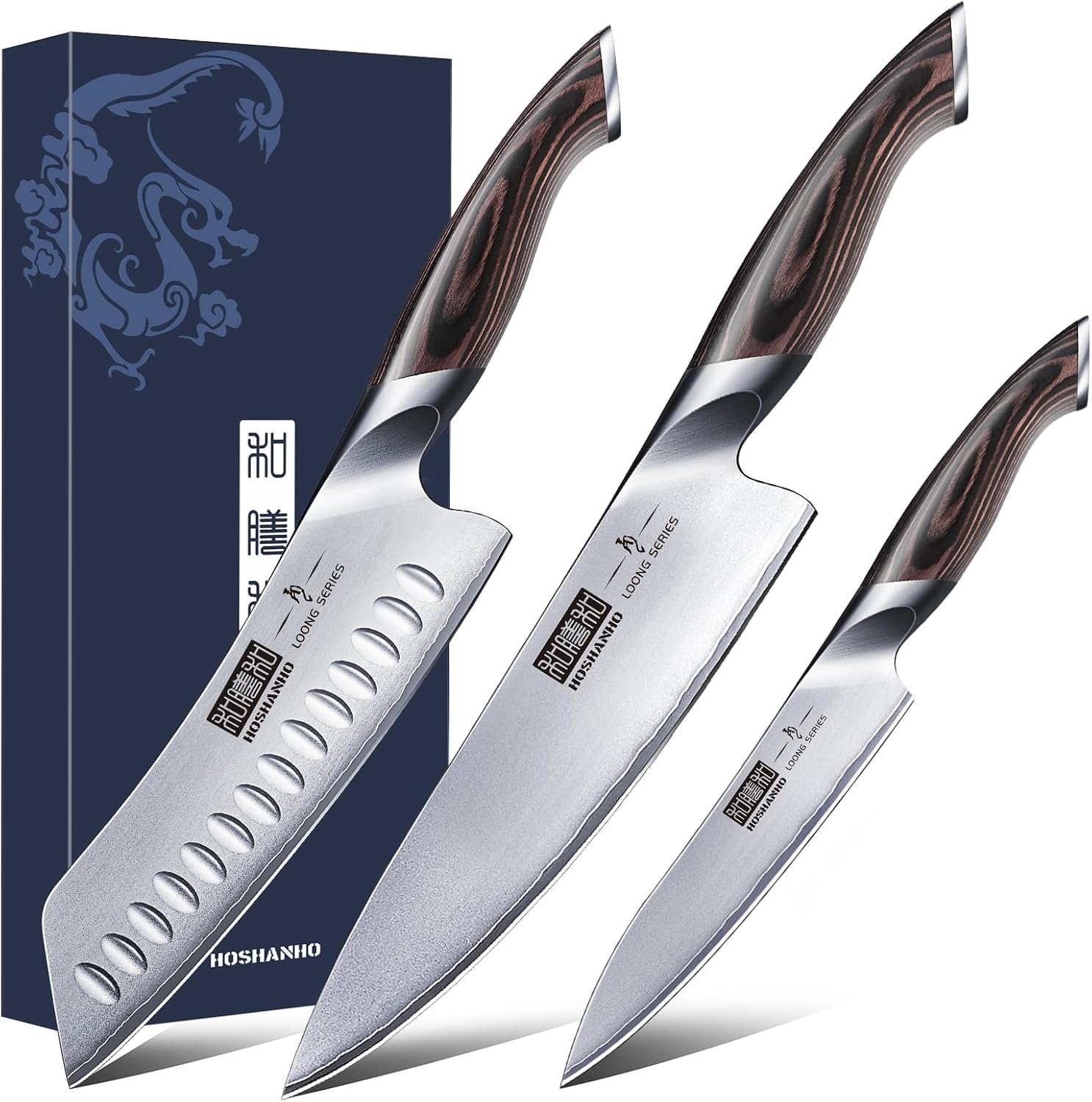 Detalle de HOSHANHO Kitchen Knife Set, 3-Piece