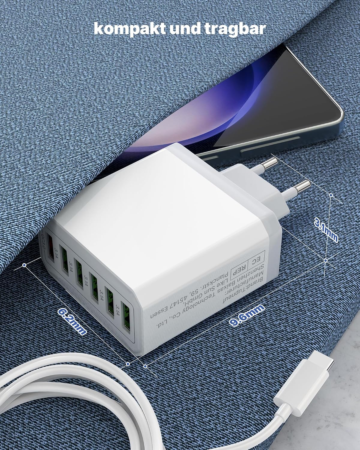 Thumbnail 6 de USB Ladegerät 6-Ports 33W Schnellladegerät