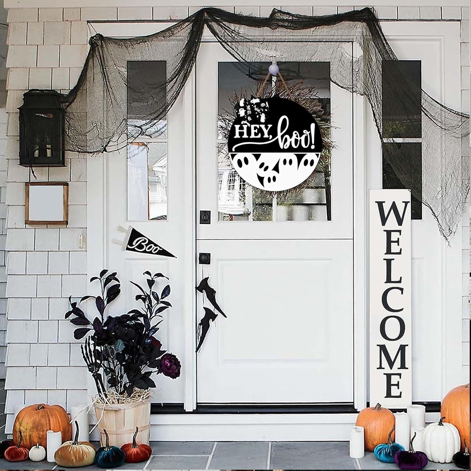 Thumbnail 3 de Halloween Ghost Door Sign, 12 x 12 inches