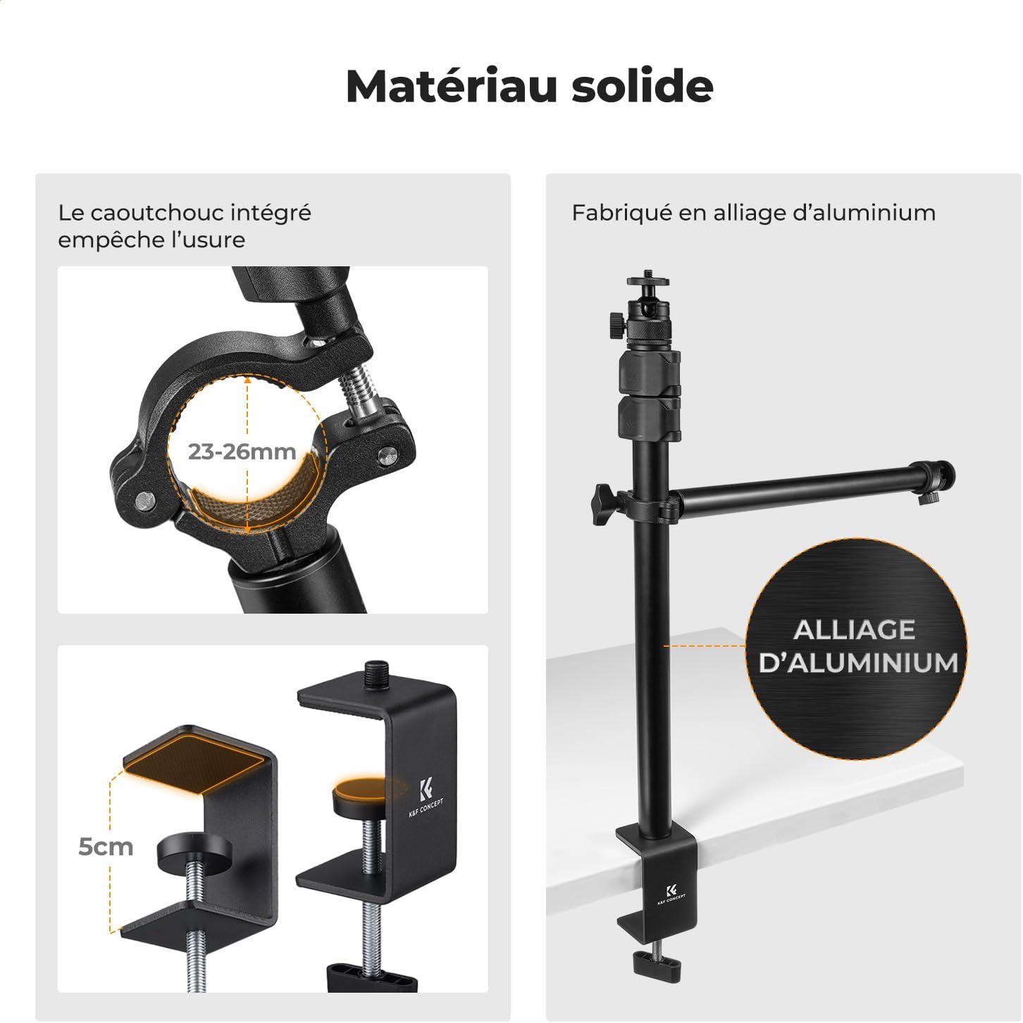 Thumbnail 6 de K&F CONCEPT Support de Table avec bras 95cm