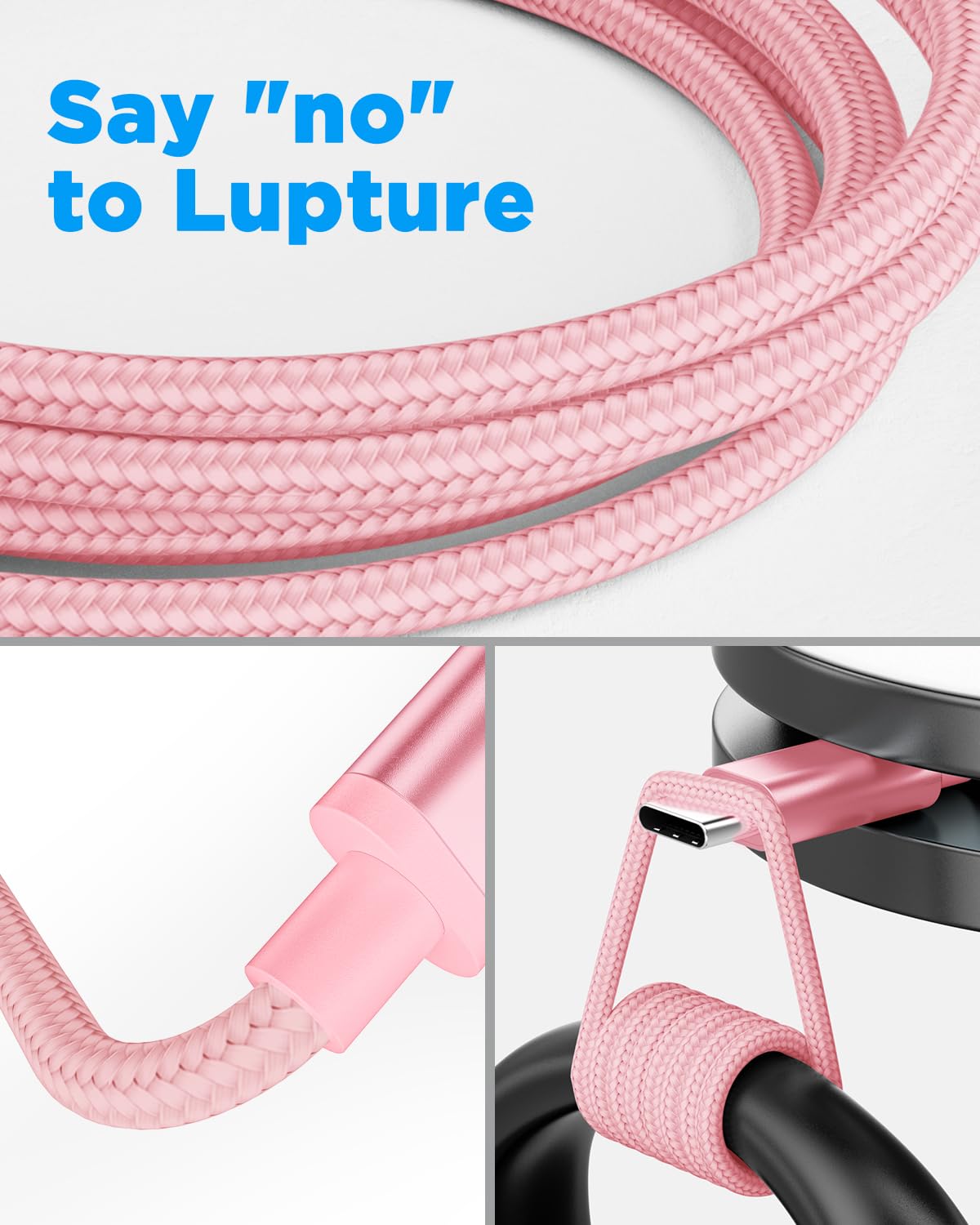 Detalle de Aioneus USB-A to USB-C Cable, 10 ft