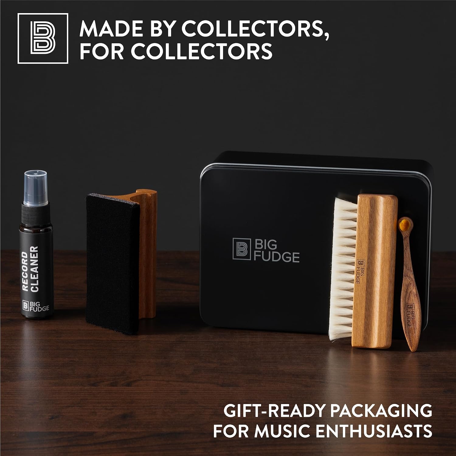 Detalle de Big Fudge Vinyl Record Cleaning Kit - Collector's Edition (100% Sapele Wood)