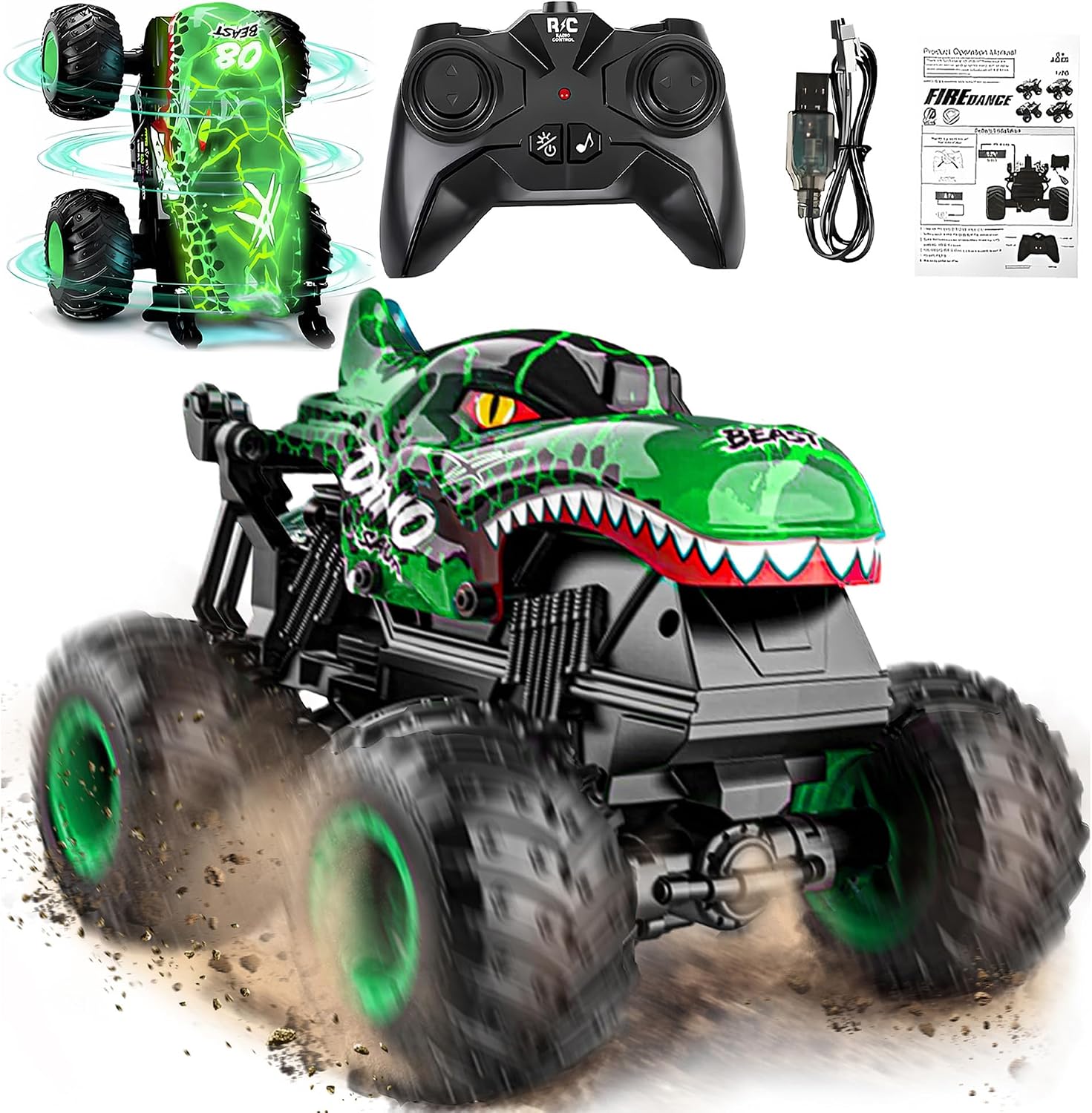 Detalle de BEZGAR Remote Control Monster Truck 1:20