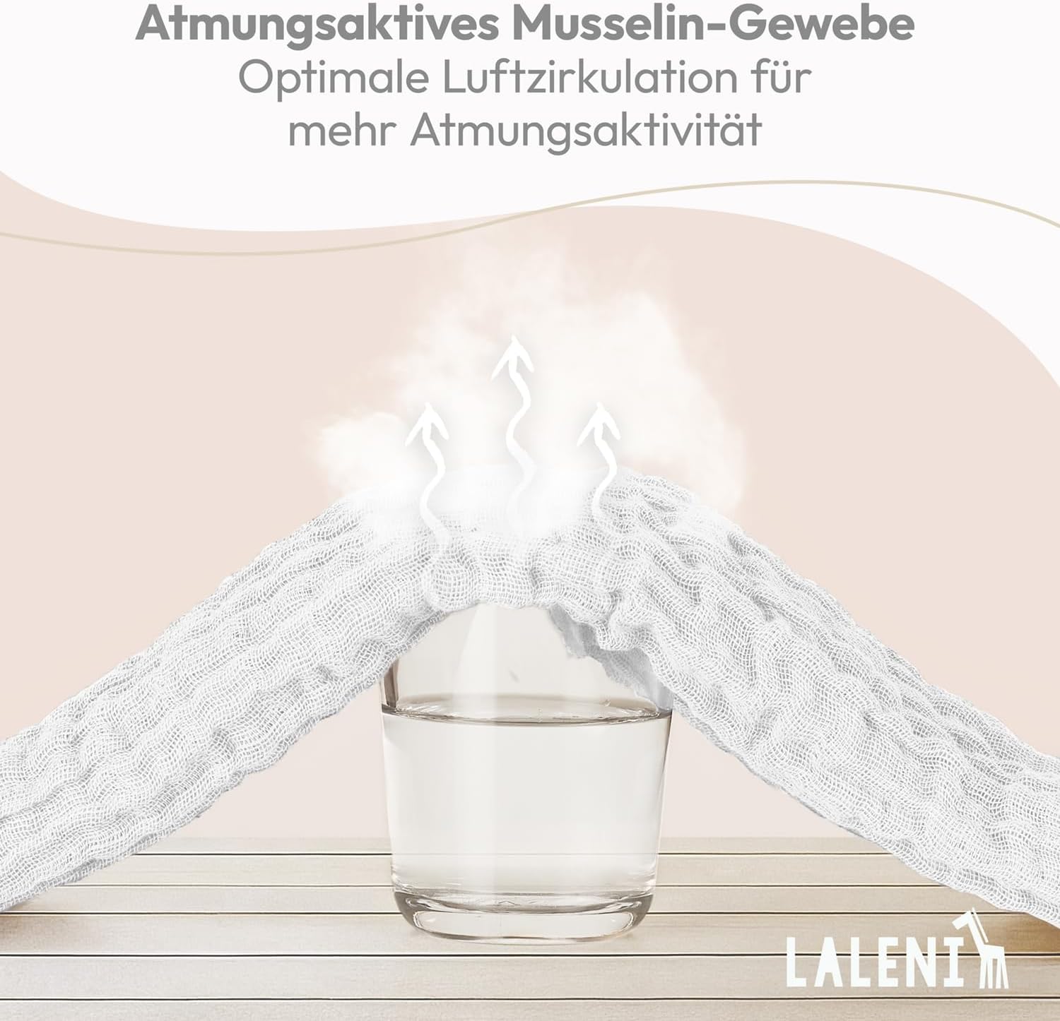 Detalle de Laleni muslindukar för baby, 10-pack i 100 % bomull, 70 x 70 cm