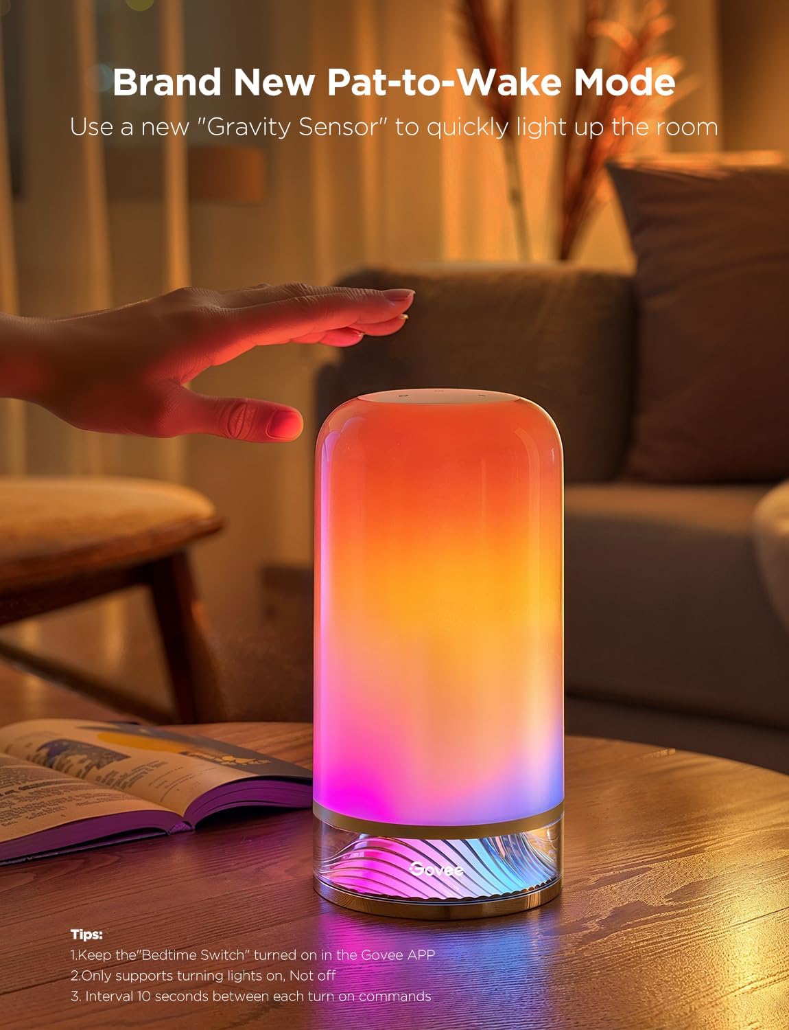 Detalle 2 de Govee RGBIC Smart Table Lamp 2 โ RGBIC touch lamp ๐