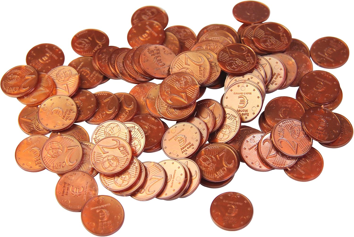Detalle 1 de WISSNER Lär dig aktivt – euro-lekpengar, 100 20-centmynt i RE-plast