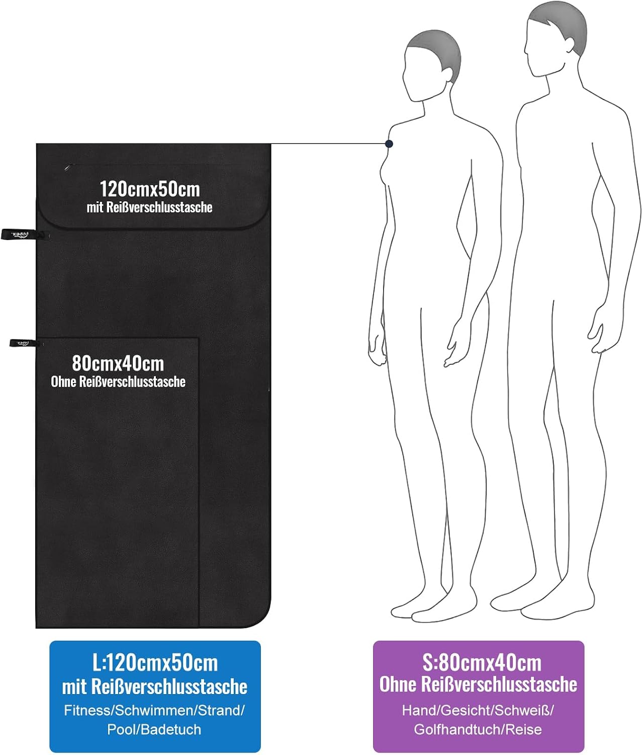 Detalle 2 de Pameil 2 Pezzi asciugamano microfibra 🧖