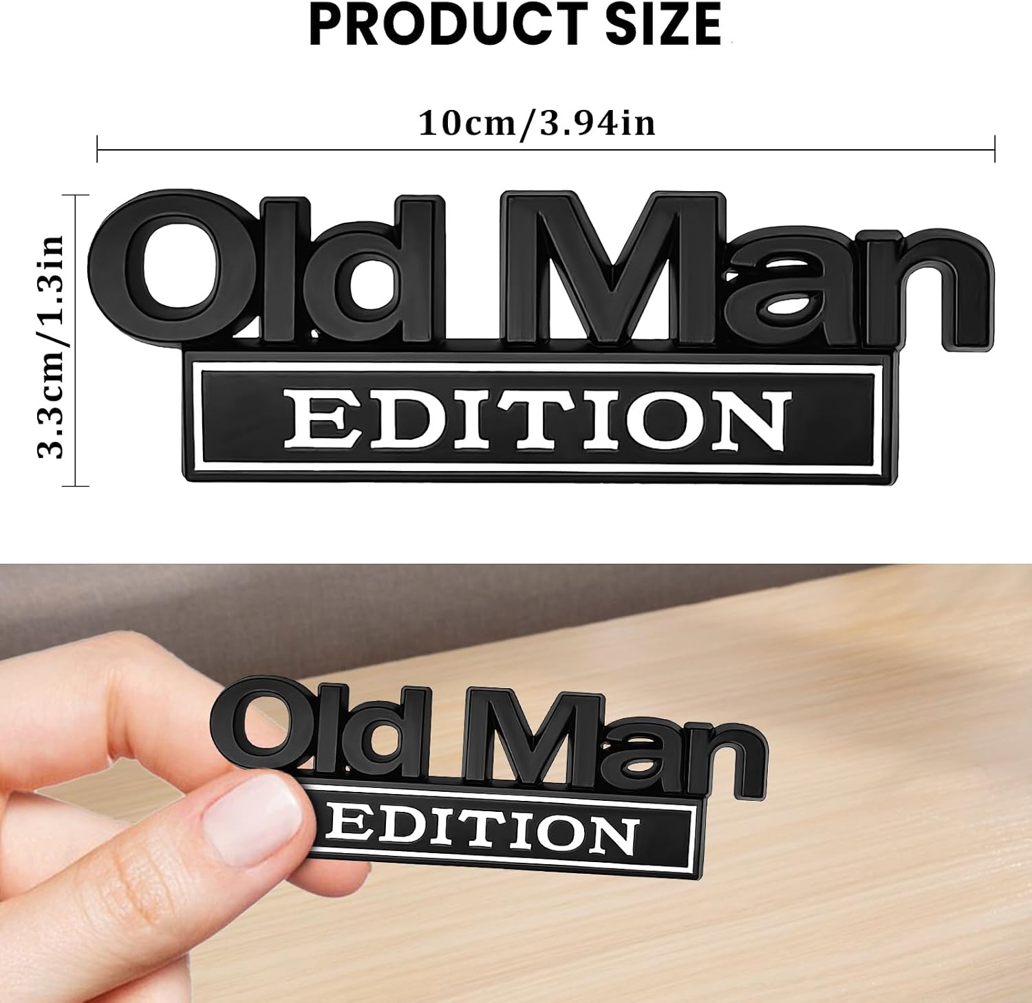 Thumbnail 1 de OCCOUMR Old Man Edition Auto-Emblem 2 Stück
