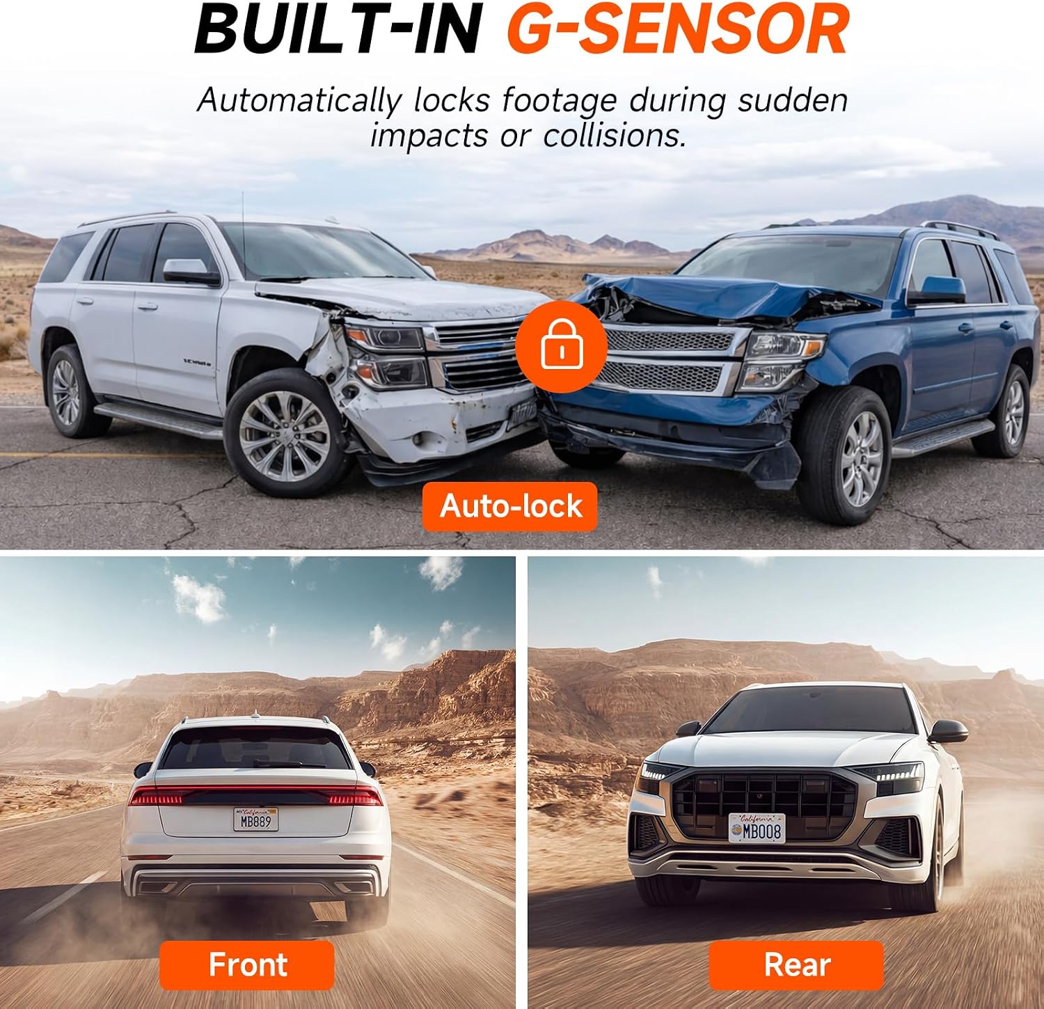 Thumbnail 5 de GT902 Dashcam 4K 3-Channel: Front, Inside, and Rear Capture in One Drive