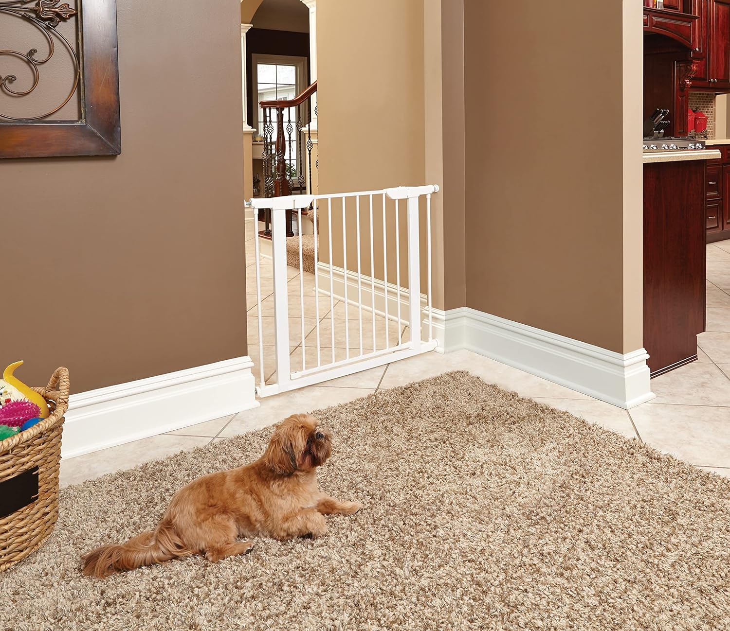 Detalle de MidWest Homes for Pets Cancello per animali domestici: alta resistenza, installazione a pressione e apertura walk-through