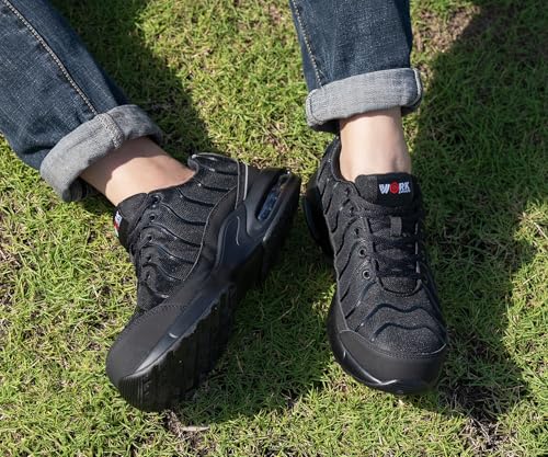 Detalle de LARNMERN Chaussures de Sécurité pour Hommes et Femmes – Basket de Sécurité avec Embout Acier et Semelle Résistante