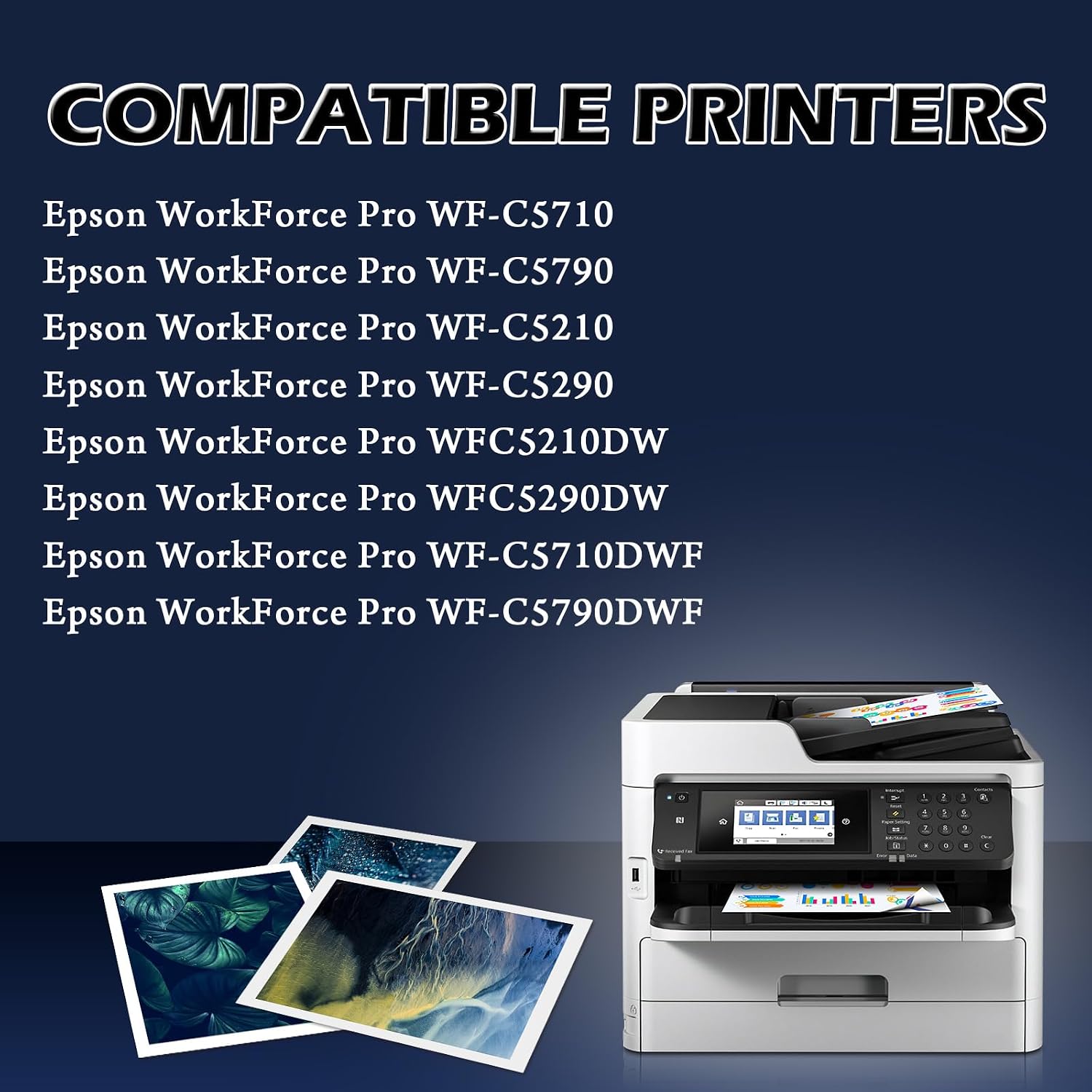 Detalle 2 de DOUBLE D T9451 Cartouches d'encre 4 couleurs pour Epson WF