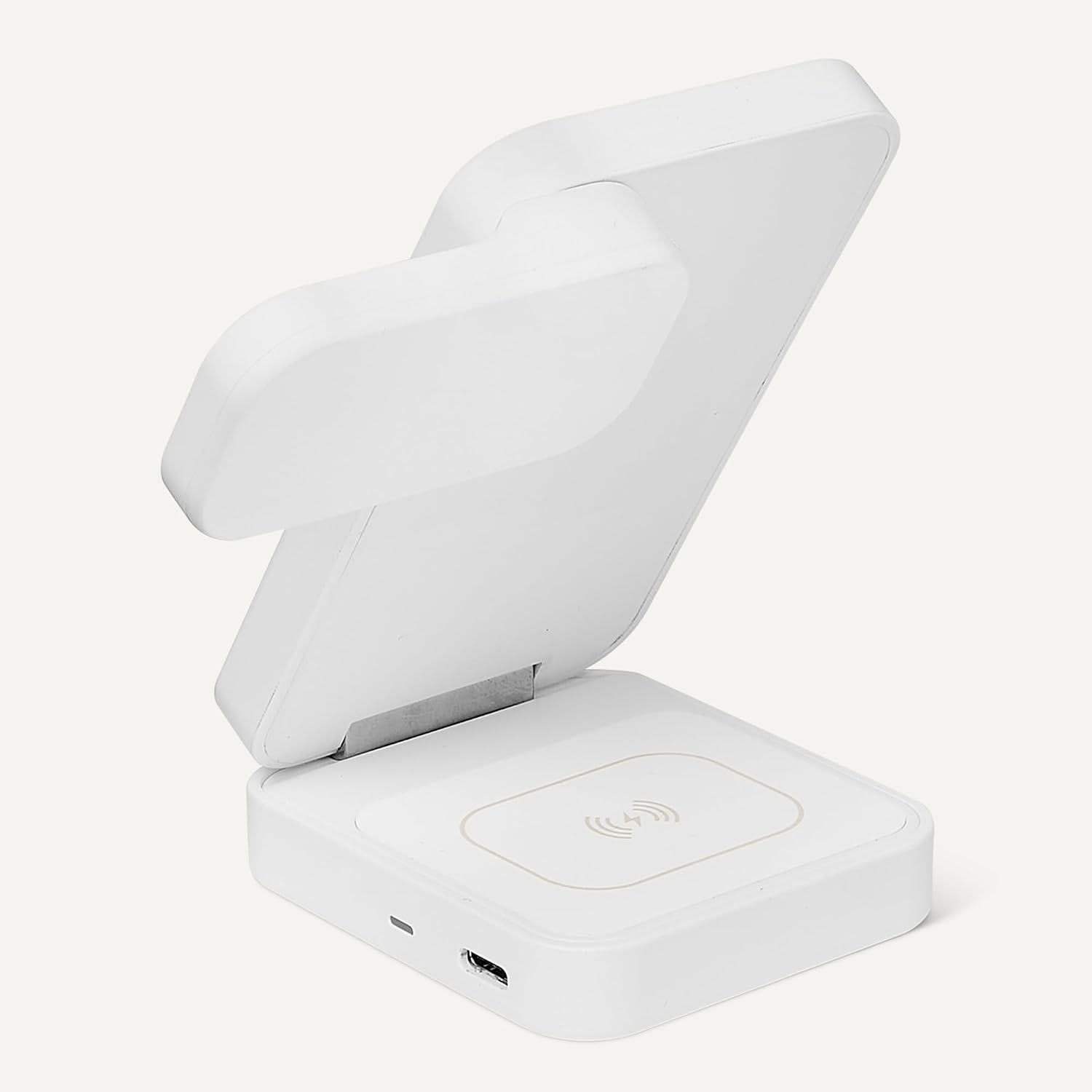 Detalle de Amazon Basics 25W Qi2.2認定 3-in-1ワイヤレス充電ステーション 折りたたみ式・45Wアダプター付き