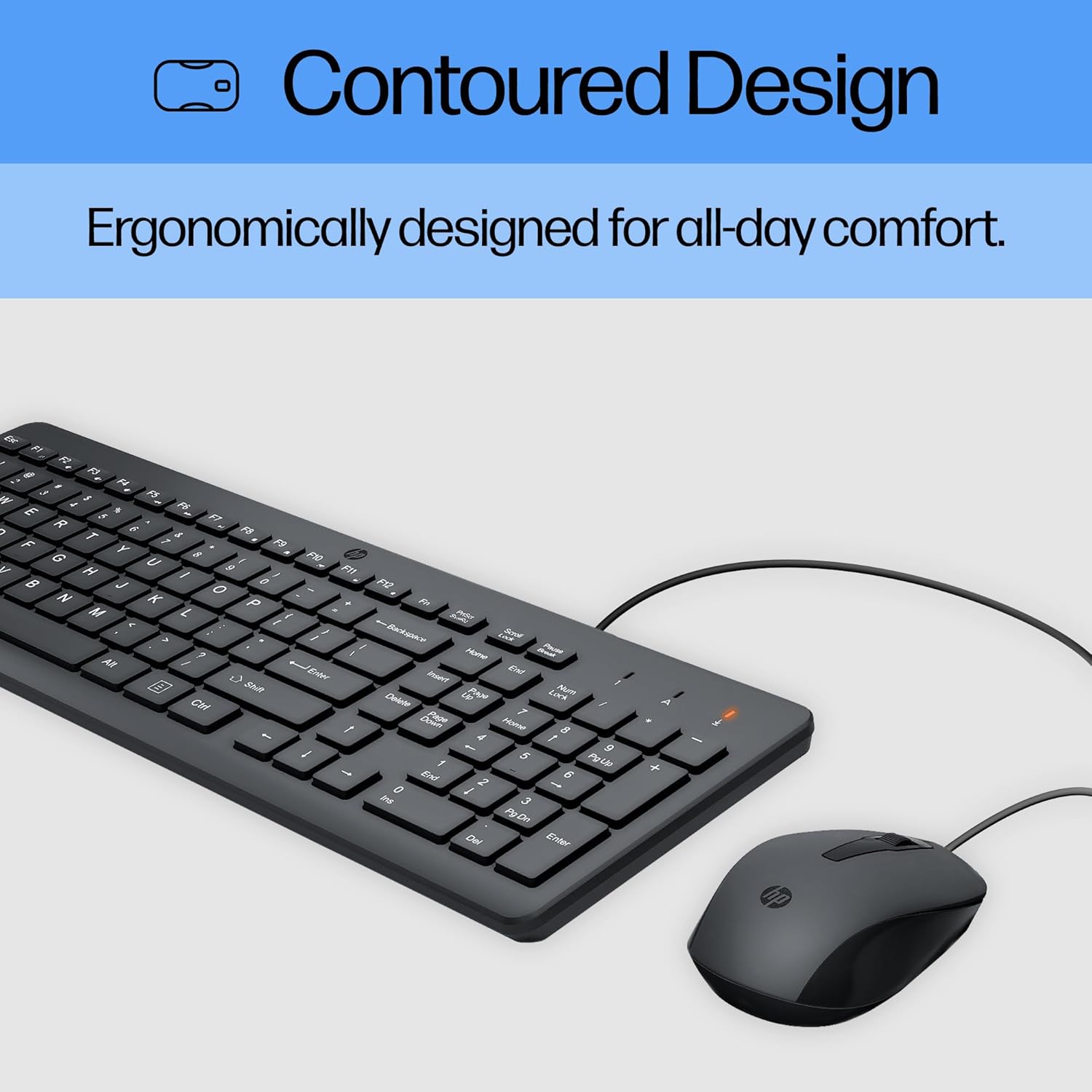 Thumbnail 1 de HP 150 wired combo mouse keyboard 1600 DPI