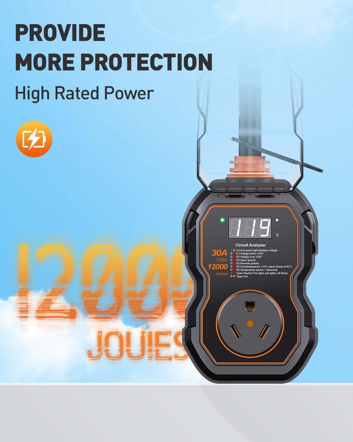Thumbnail 1 de GEARGO 3rd-Gen 30 Amp RV Surge Protector with LED Display