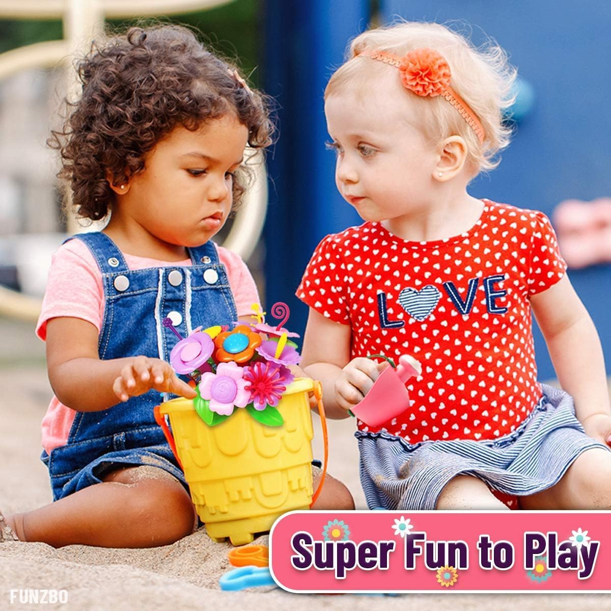 Detalle de FunzBo Jouets de Construction de Jardin de Fleurs — kit créatif 46 pièces pour enfants (2–8 ans)