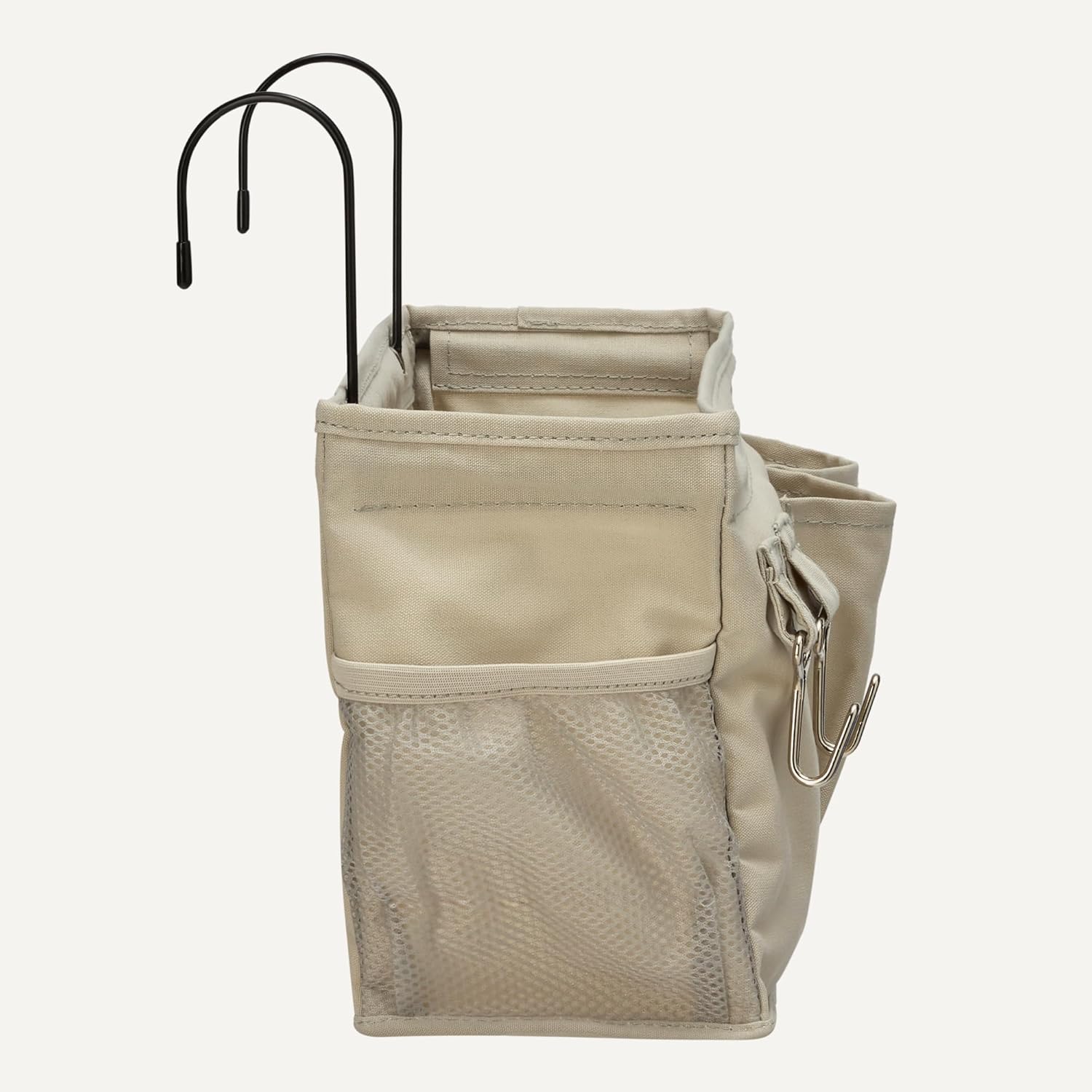 Detalle de Amazon Basics Portaoggetti da appendere al comodino M 12 x 37 x 20 cm, lino grezzo