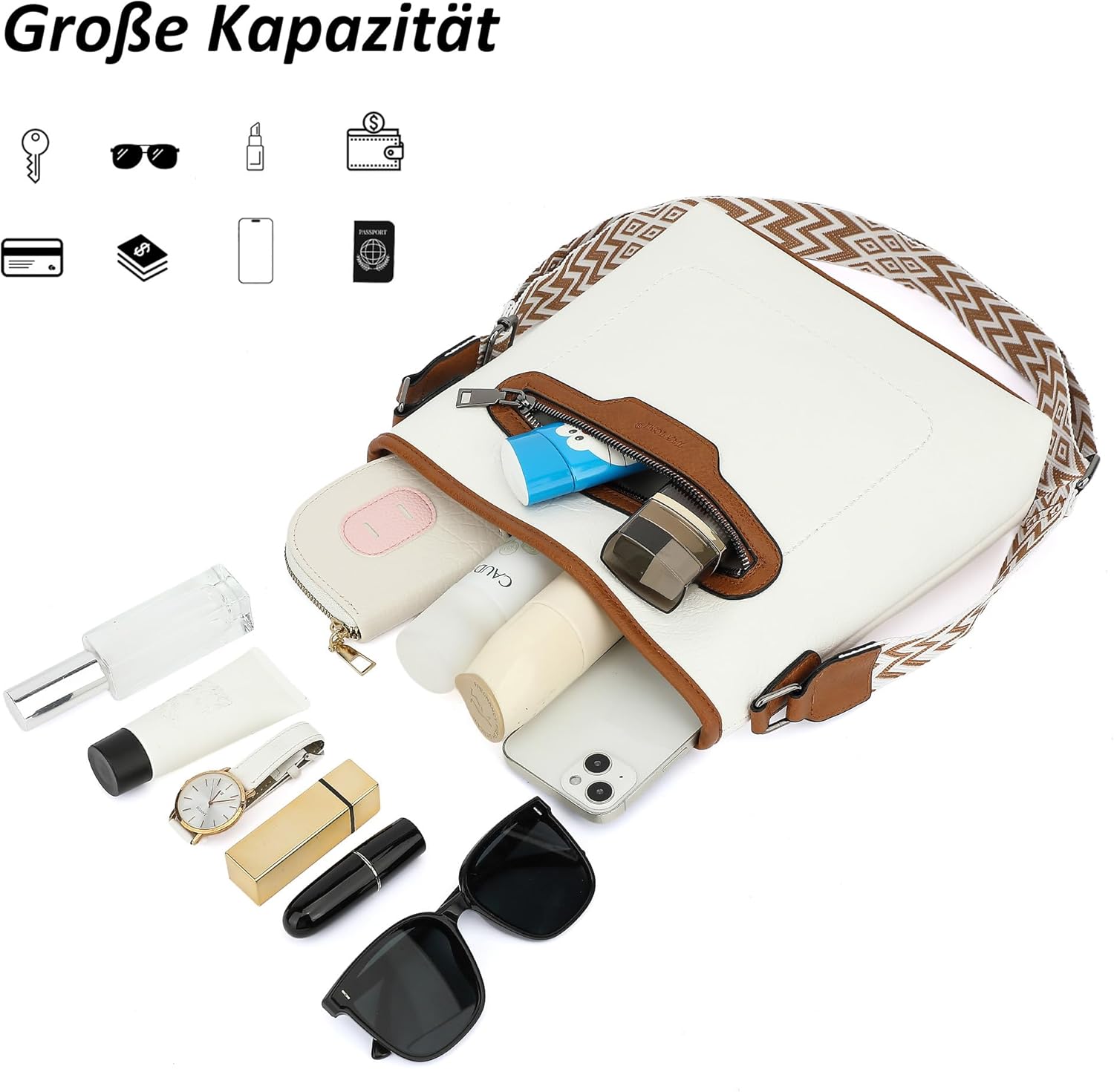 Thumbnail 2 de TANTOMI Umhängetasche Damen – leichte Schultertasche mit verstellbarem Riemen