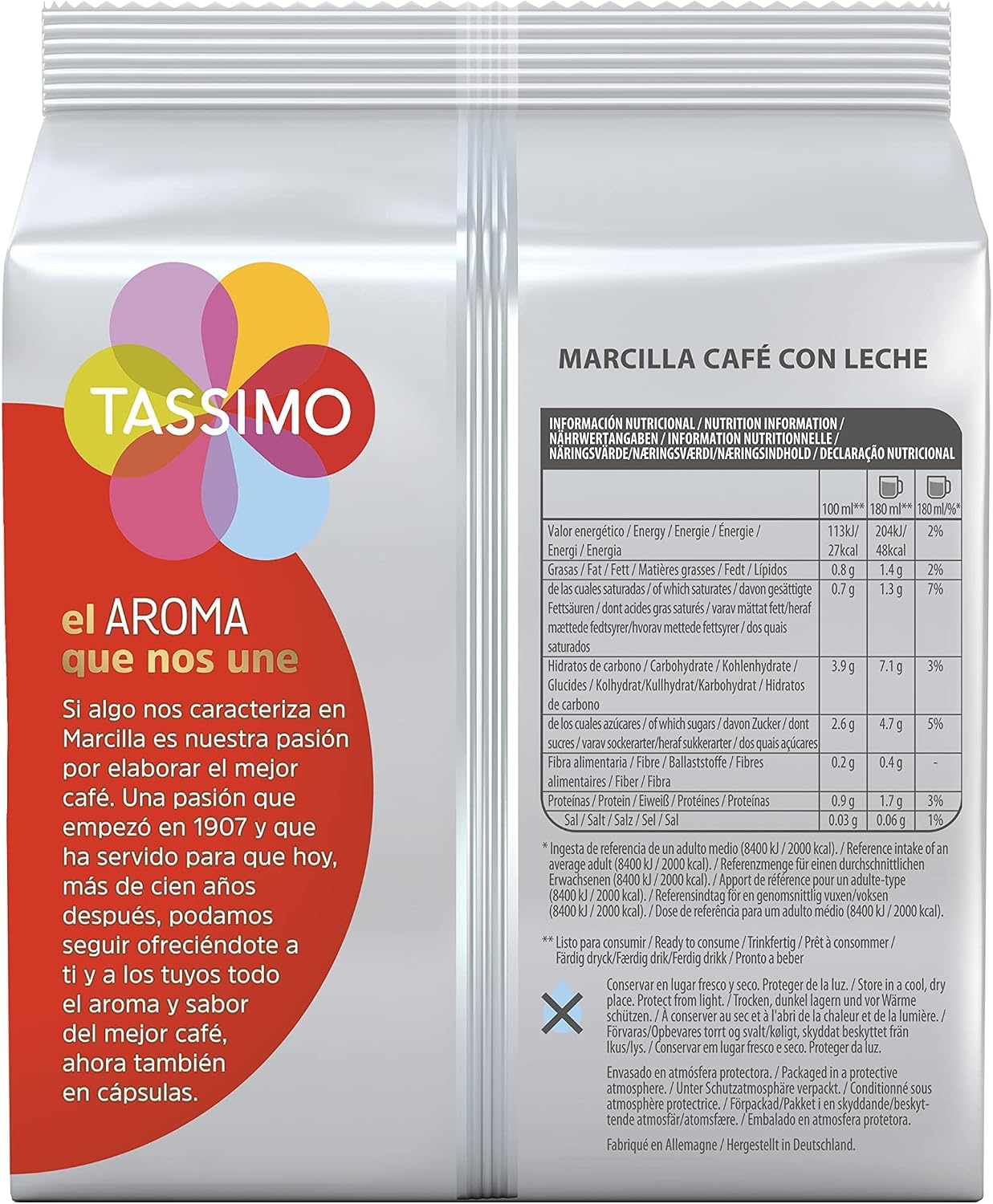 Thumbnail 1 de Marcilla Cápsulas de Café con Leche para Tassimo – 80 Cápsulas Compatibles