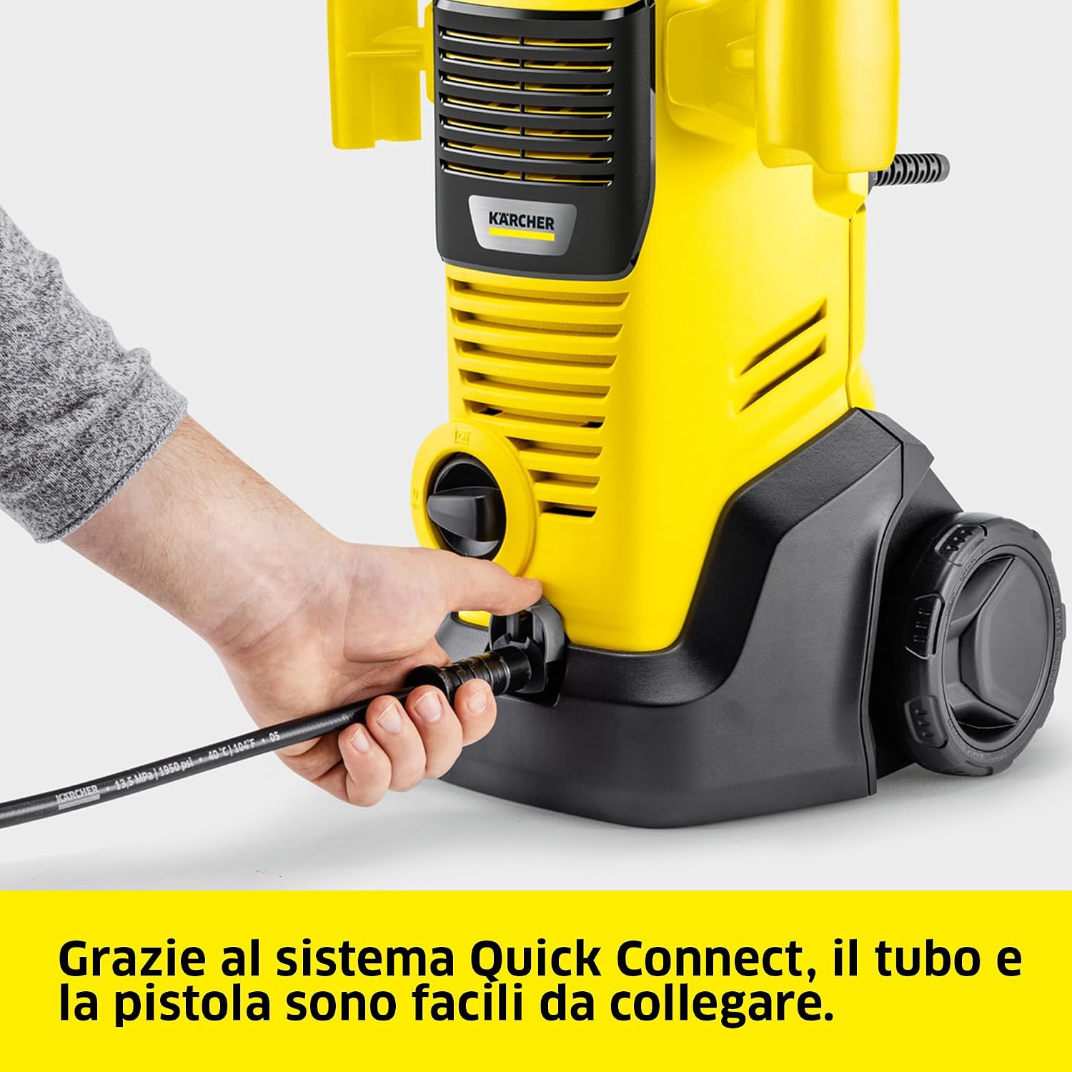 Detalle de Kärcher idropulitrice K 3 FJ (max 120 bar, 380 l/h) con lancia Vario Power e ugello per schiuma