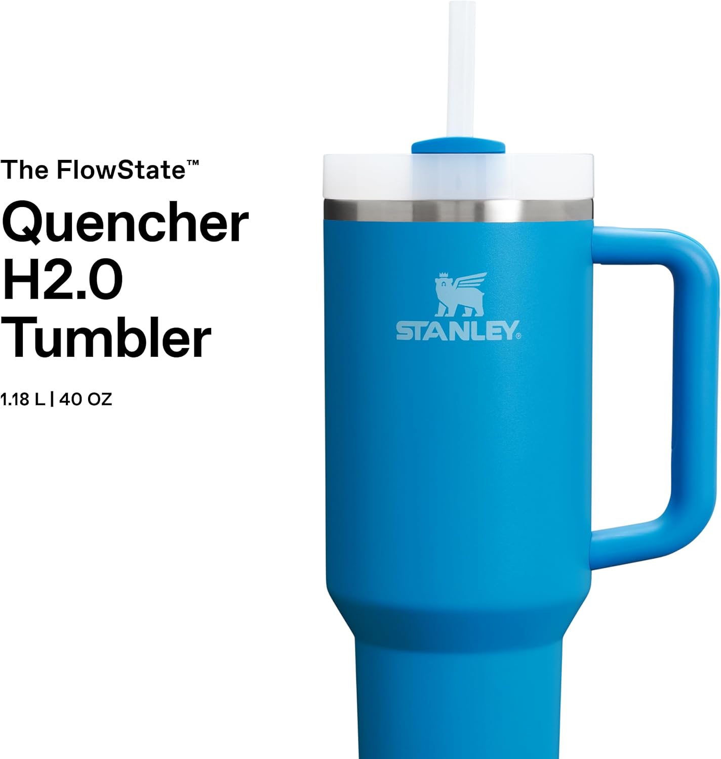 Detalle de STANLEY 1913 Quencher H2.0 Flowstate Tumbler 1.2L – Azure