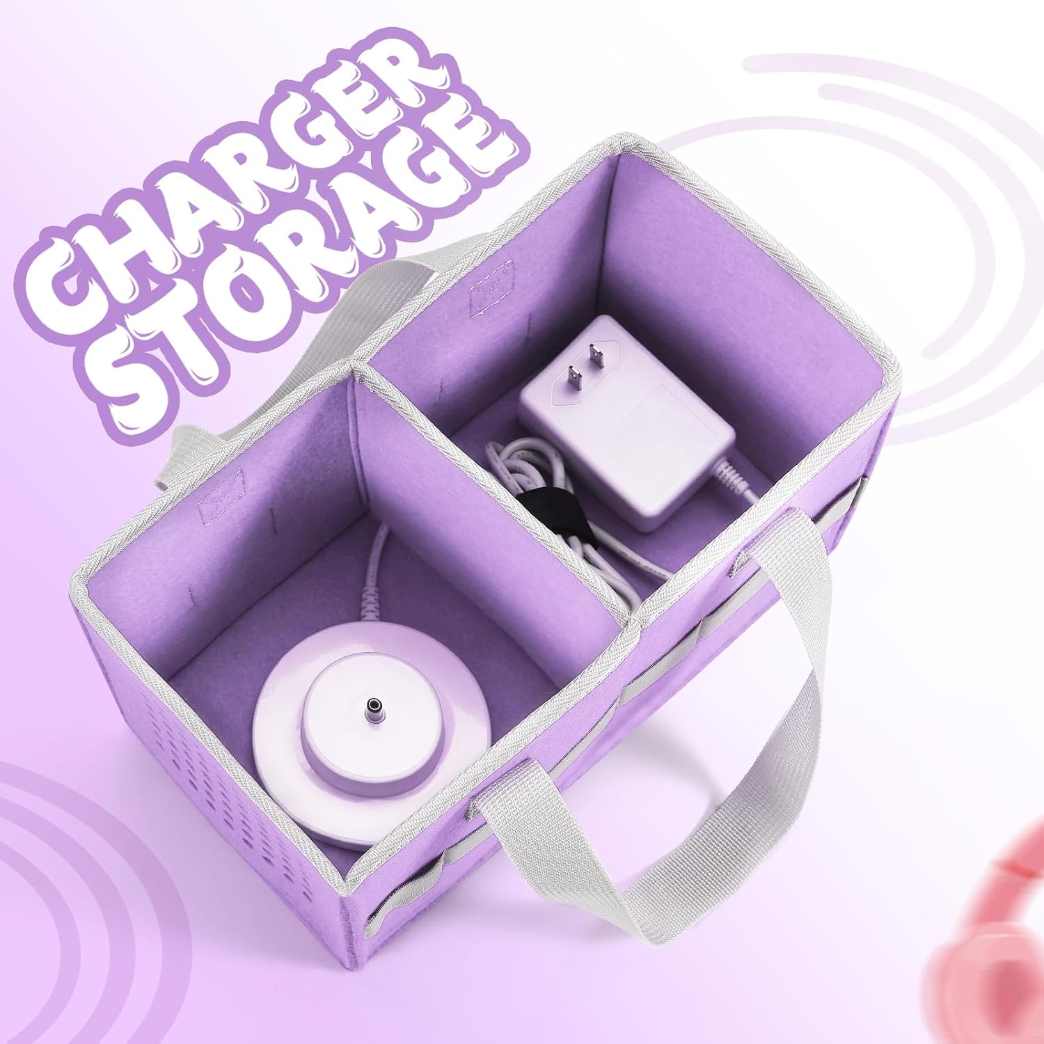 Thumbnail 6 de Piaclen Carrying Case for Toniebox Audio Player & Figurines Starter Set (Felt Organizer Bag, Purple)