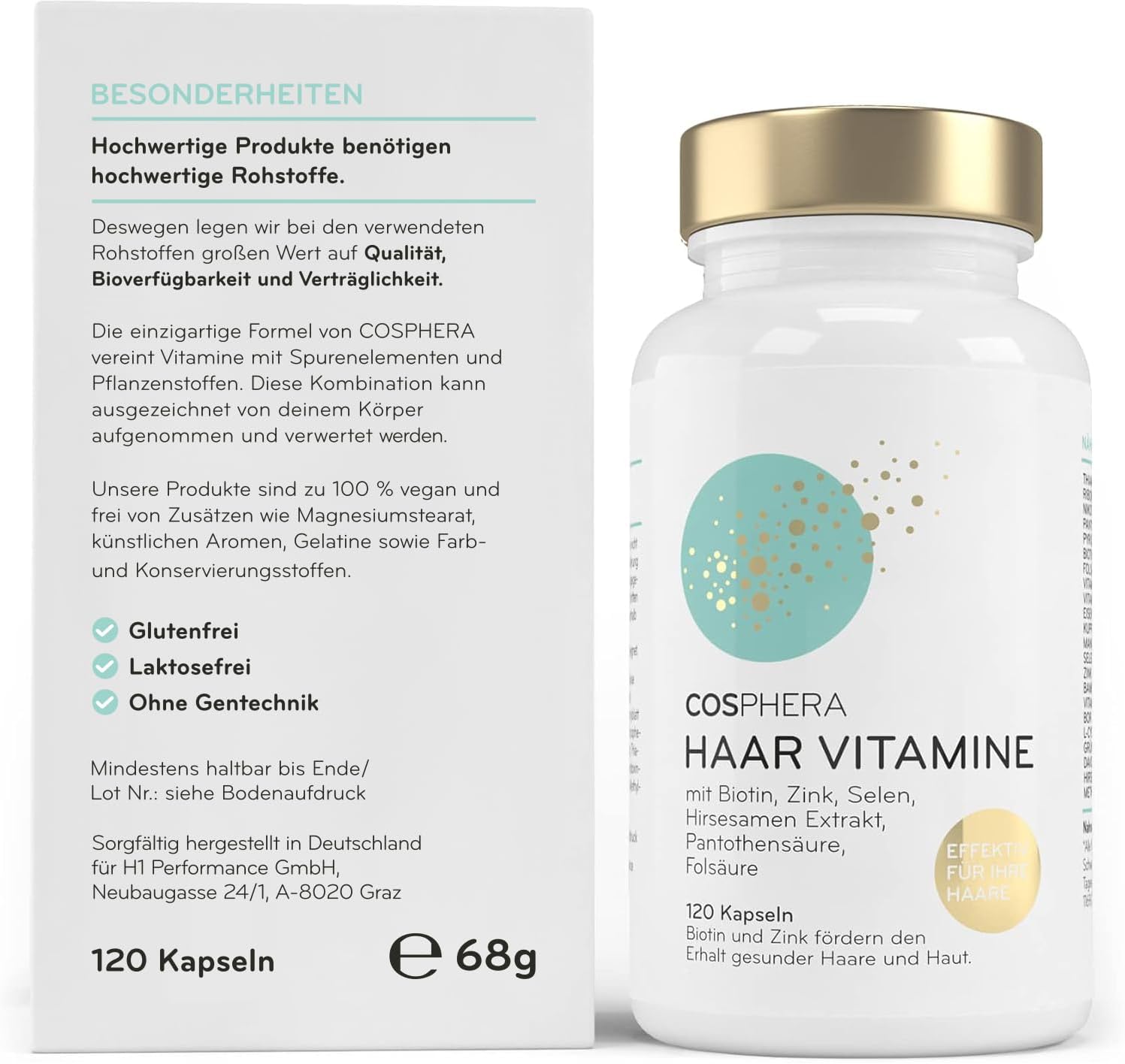 Detalle 2 de Cosphera Haar-Vitamine 120 Kapseln đ