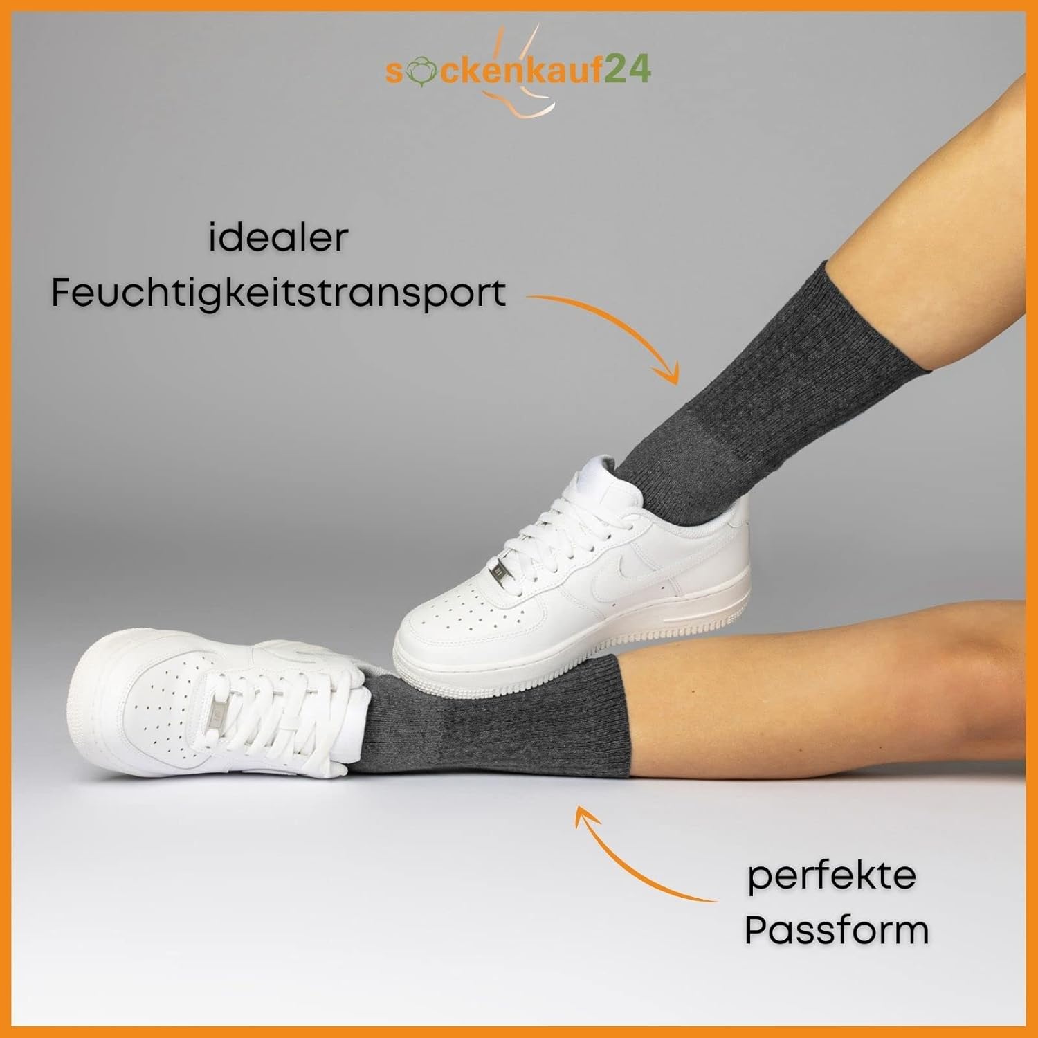 Thumbnail 5 de 10–20–30 Paar Sportsocken/Tennissocken Arbeitssocken aus Baumwolle (Herren & Damen) mit klimaregulierendem Feuchtigkeitsmanagement