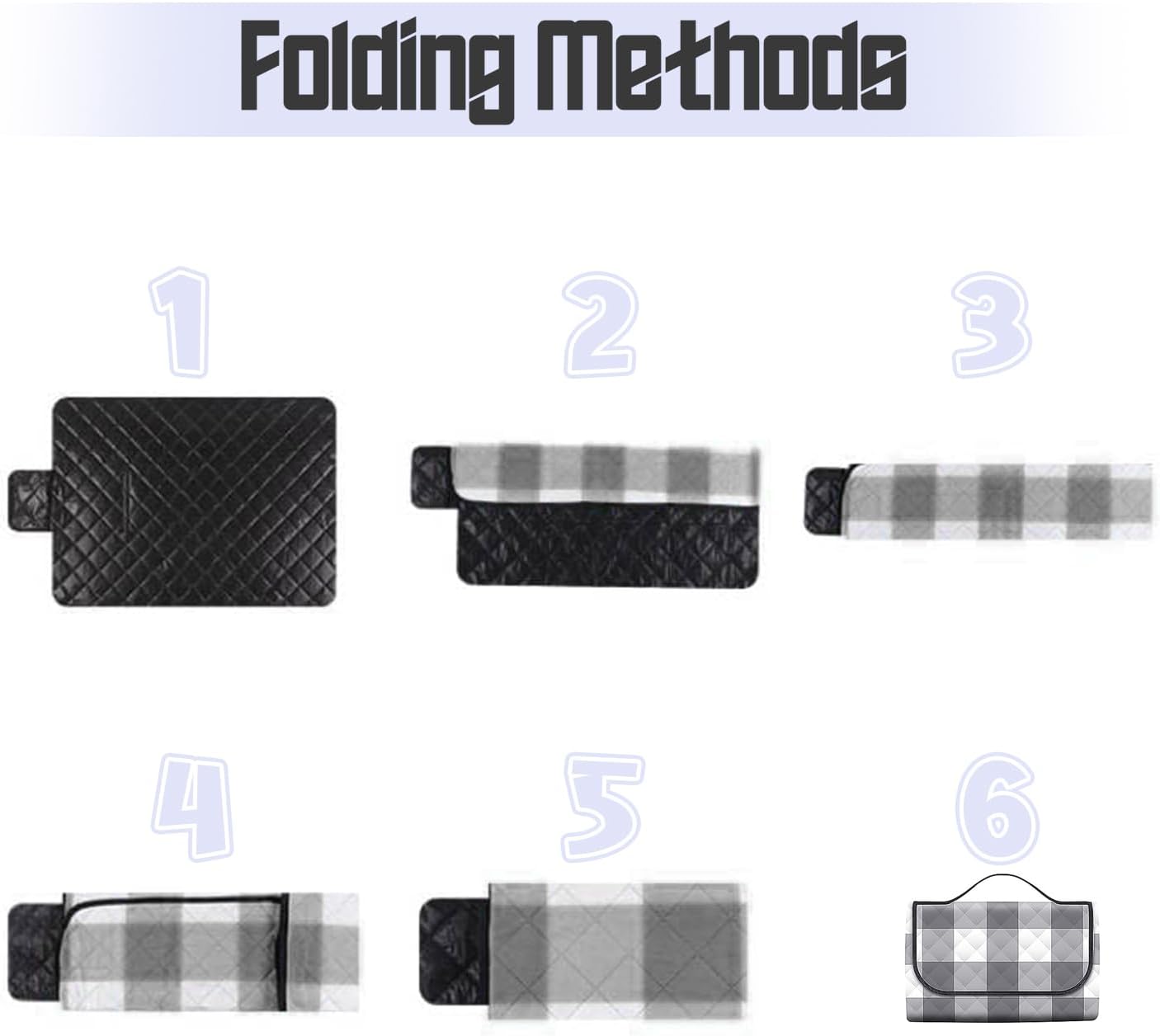 Thumbnail 5 de bellmeanin Picnic Blanket Waterproof 200x200cm – Large, Foldable Beach & Outdoor Blanket with Handle