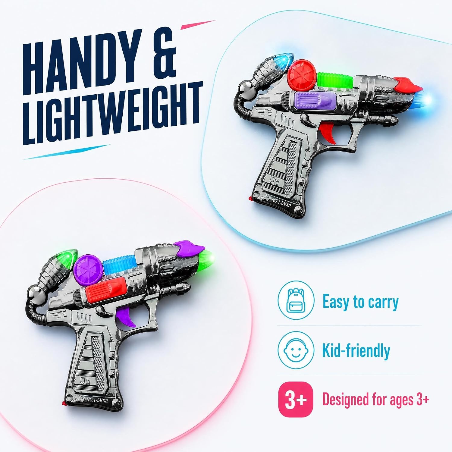 Detalle de ArtCreativity Light-Up Toy Gun Set of 2