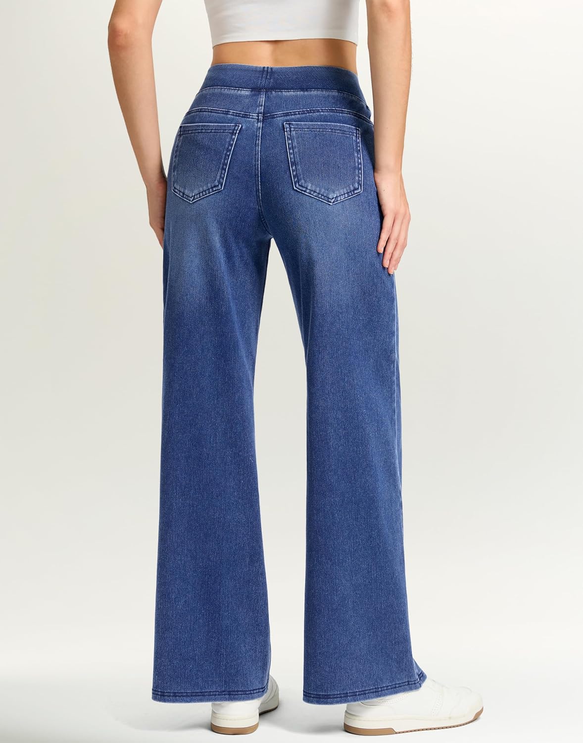 Detalle 2 de Rammus Women's Wide-Leg Pull-On Jeans with Stretch Denim and 4 Pockets