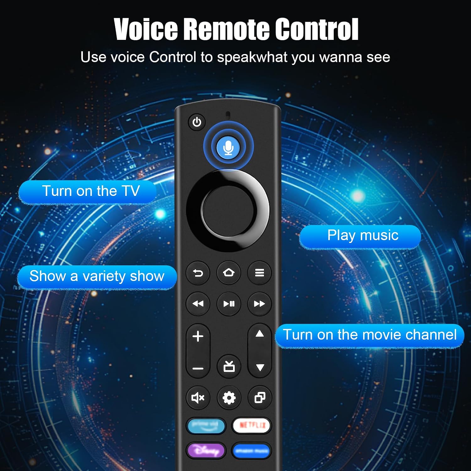 Detalle de Ersatz Sprachfernbedienung mit Bluetooth, 4 Tasten